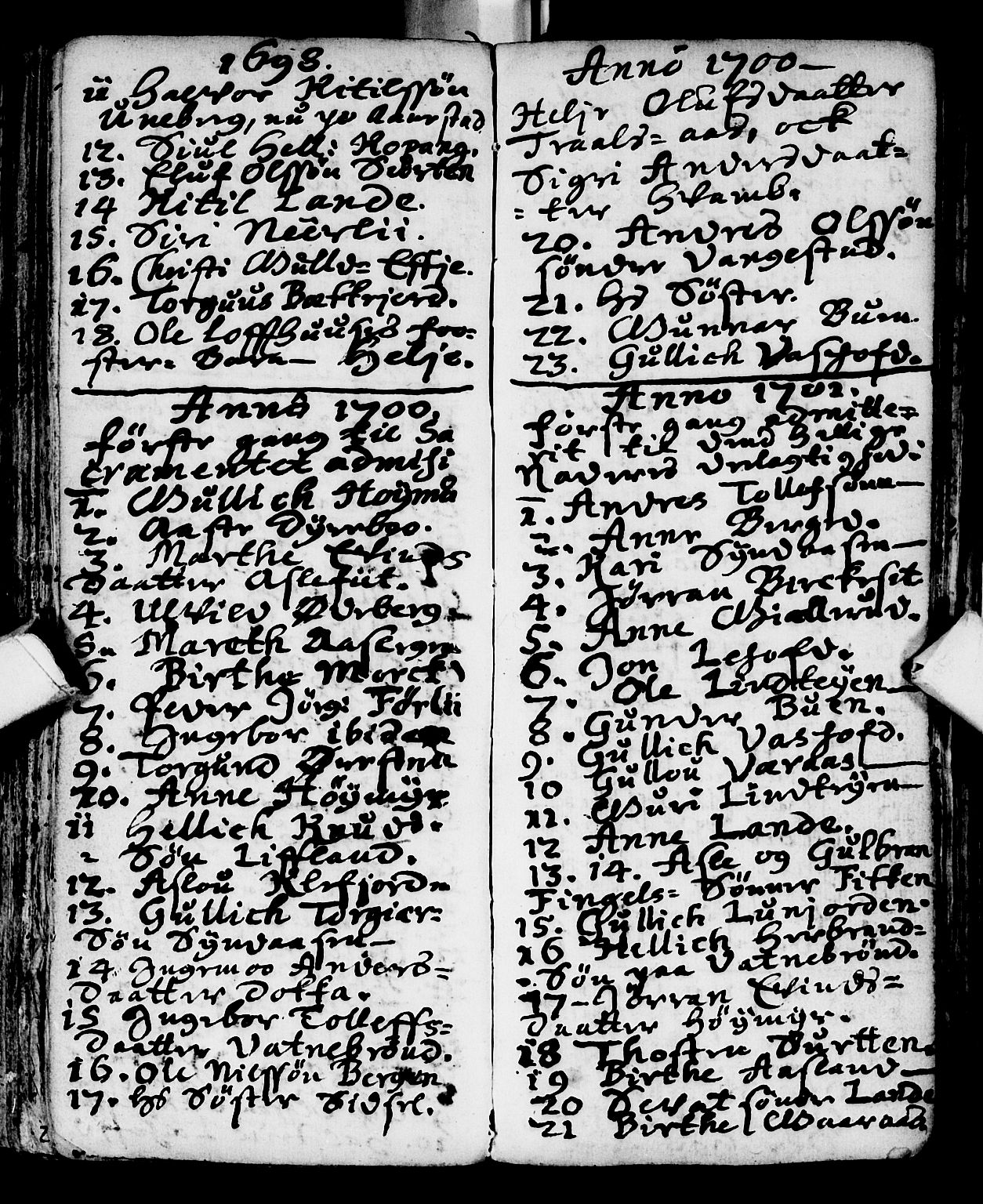 Flesberg kirkebøker, AV/SAKO-A-18/F/Fa/L0001: Parish register (official) no. I 1, 1688-1725