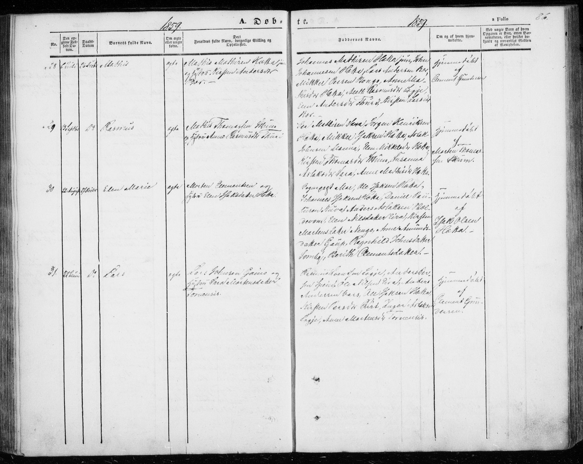 Kautokeino sokneprestembete, AV/SATØ-S-1340/H/Ha/L0002.kirke: Parish register (official) no. 2, 1843-1861, p. 86