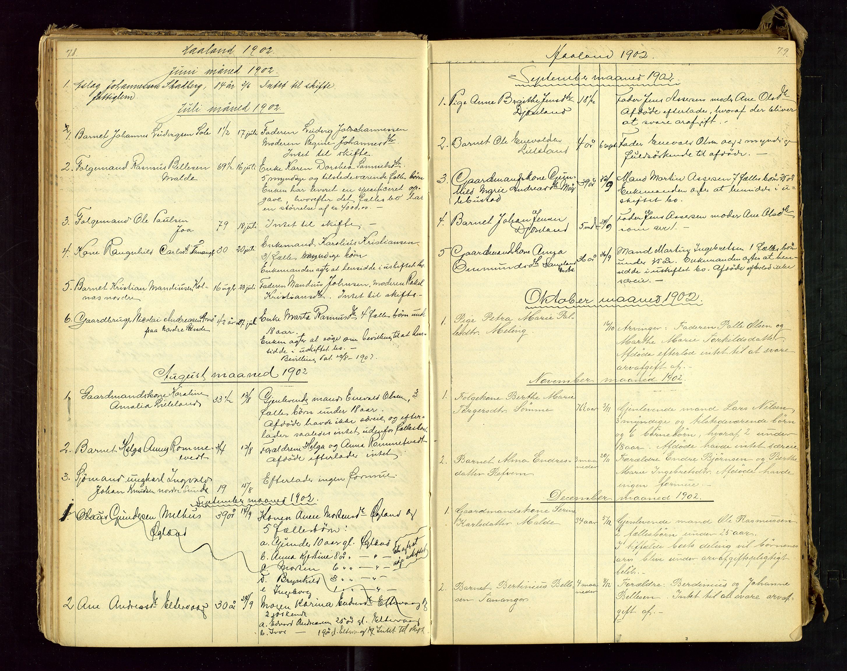 Jæren sorenskriveri, AV/SAST-A-100310/01/5/52/52B/L0002: DØDSFALLPROTOKOLL, 1896-1910, p. 78-79