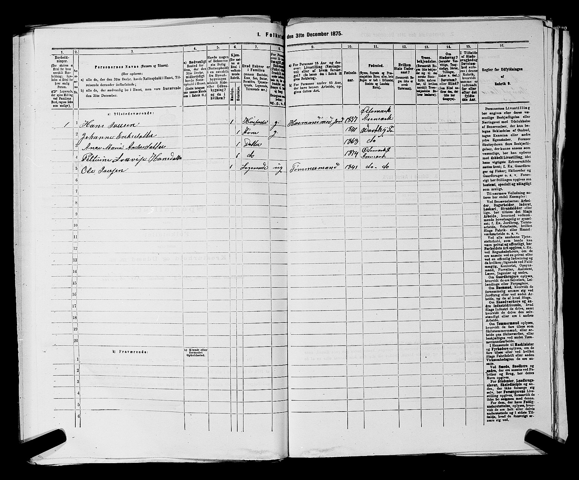 RA, 1875 census for 0118P Aremark, 1875, p. 955
