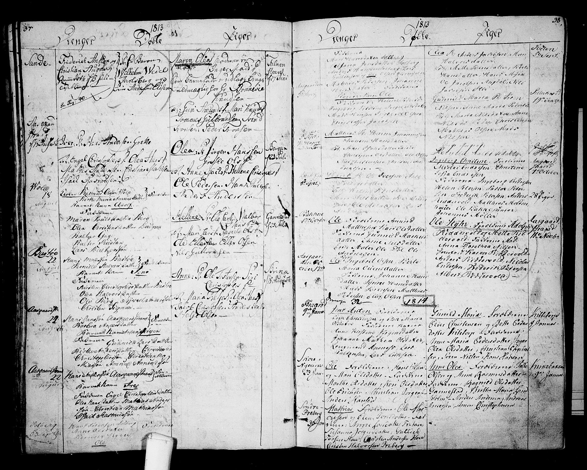 Borre kirkebøker, AV/SAKO-A-338/F/Fa/L0003: Parish register (official) no. I 3, 1807-1814, p. 37-38