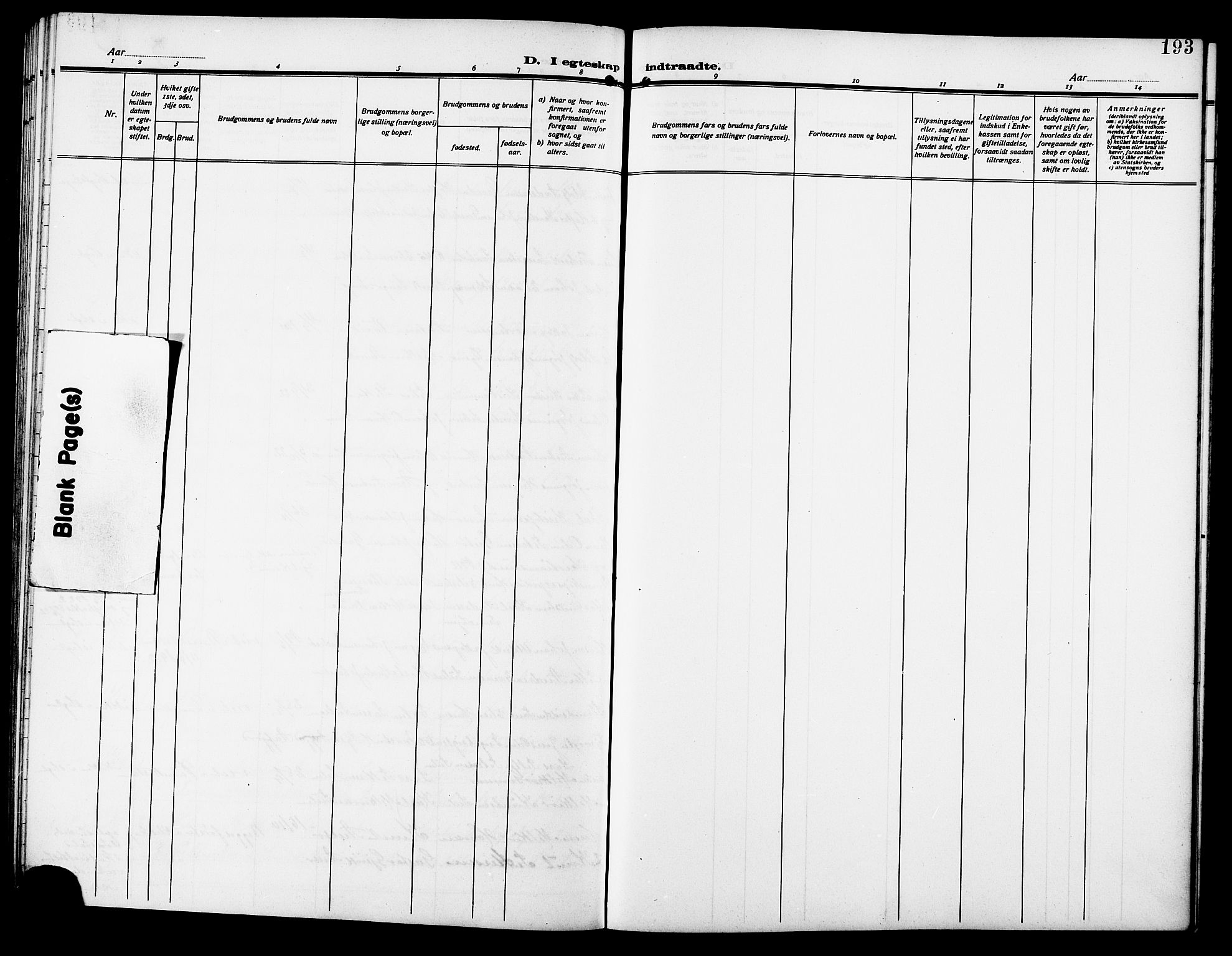 Ministerialprotokoller, klokkerbøker og fødselsregistre - Sør-Trøndelag, AV/SAT-A-1456/640/L0588: Parish register (copy) no. 640C05, 1909-1922, p. 193