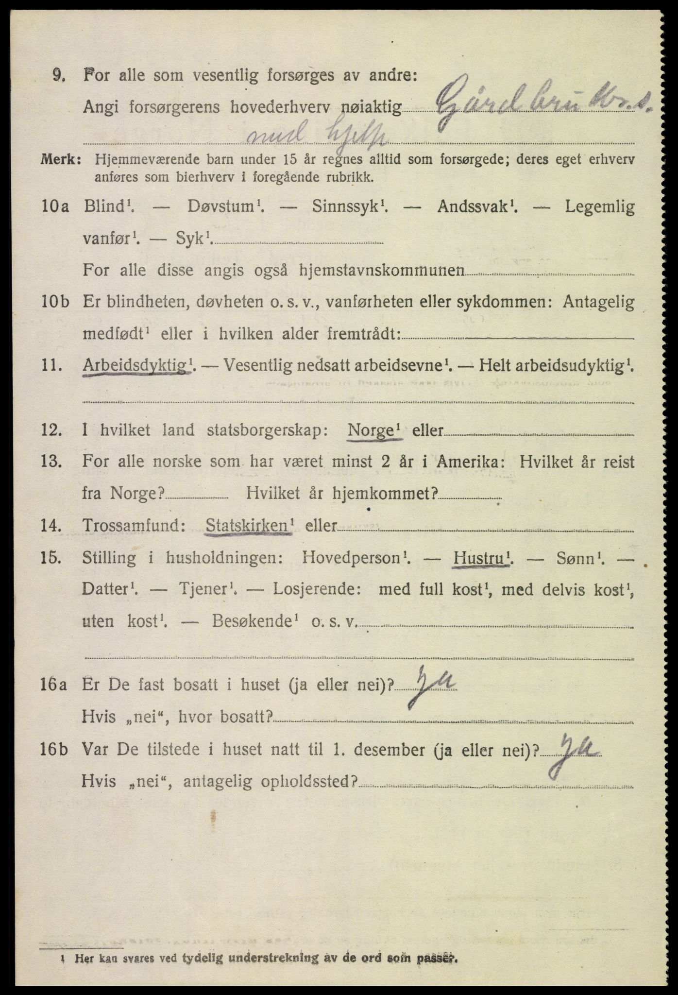 SAH, 1920 census for Gran, 1920, p. 5145