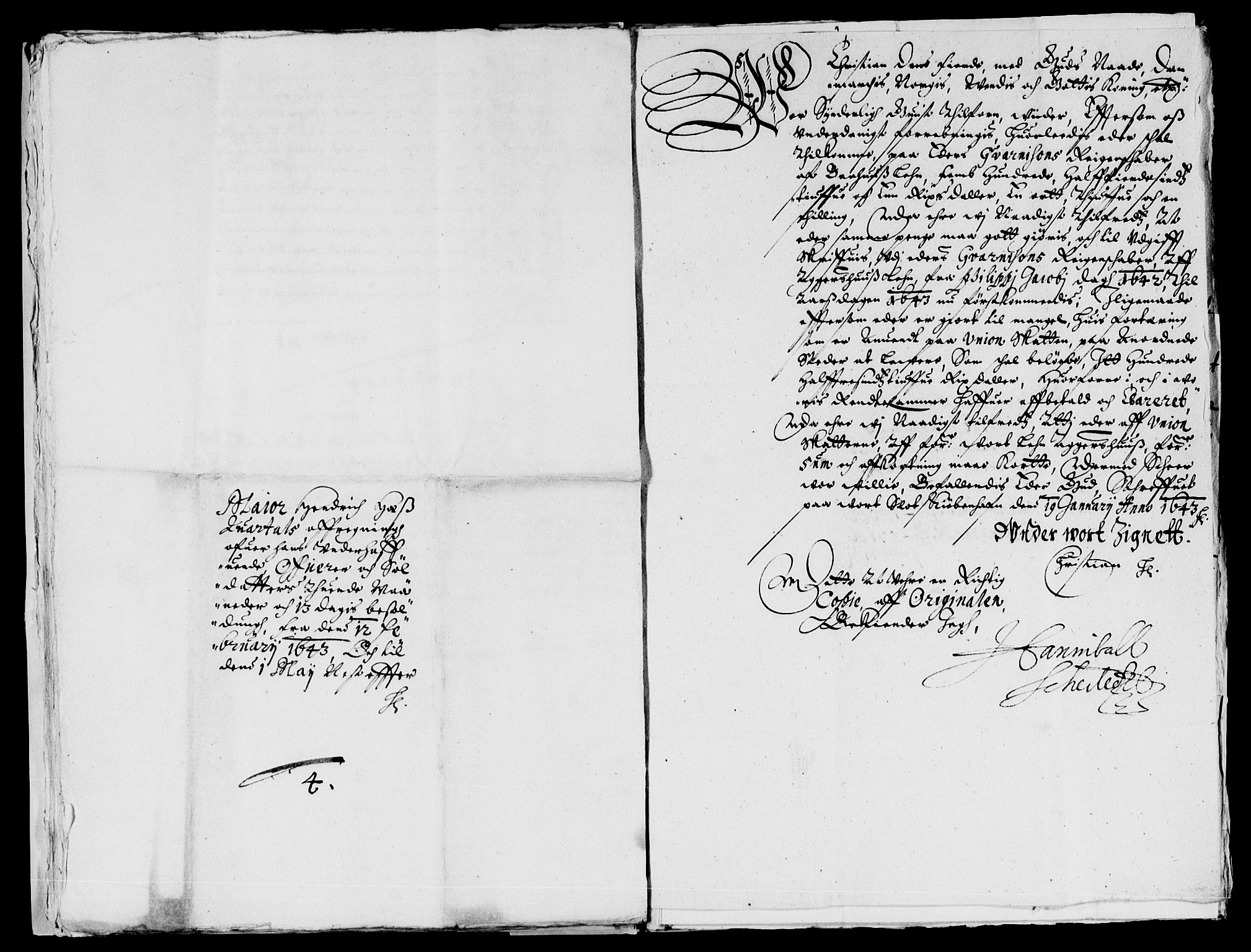 Rentekammeret inntil 1814, Reviderte regnskaper, Lensregnskaper, AV/RA-EA-5023/R/Rb/Rba/L0169: Akershus len, 1642-1643