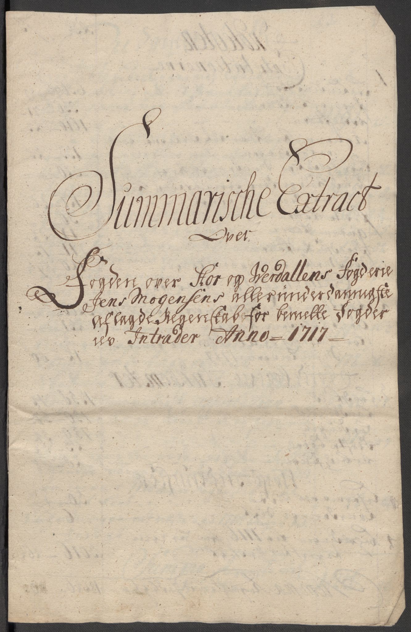 Rentekammeret inntil 1814, Reviderte regnskaper, Fogderegnskap, RA/EA-4092/R62/L4207: Fogderegnskap Stjørdal og Verdal, 1717, p. 18