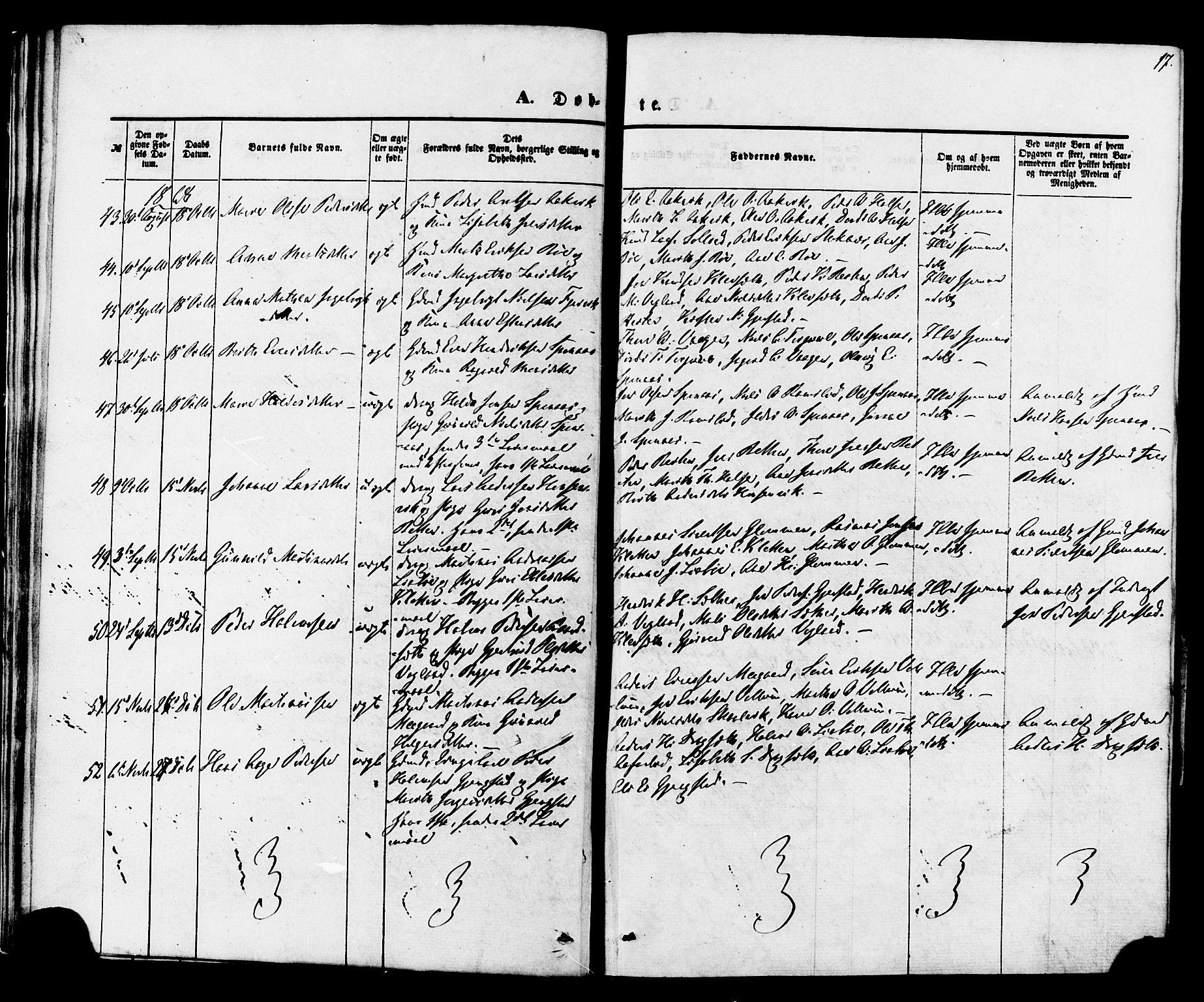 Ministerialprotokoller, klokkerbøker og fødselsregistre - Møre og Romsdal, SAT/A-1454/576/L0884: Parish register (official) no. 576A02, 1865-1879, p. 17