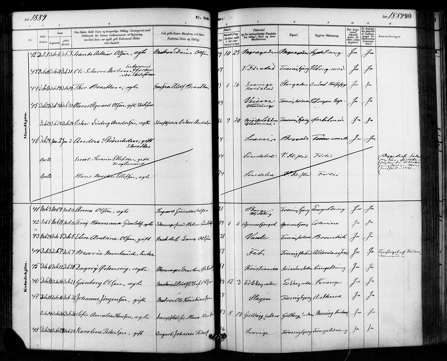 Fredrikstad domkirkes prestekontor Kirkebøker, SAO/A-10906/F/Fa/L0003: Parish register (official) no. 3, 1878-1904, p. 90