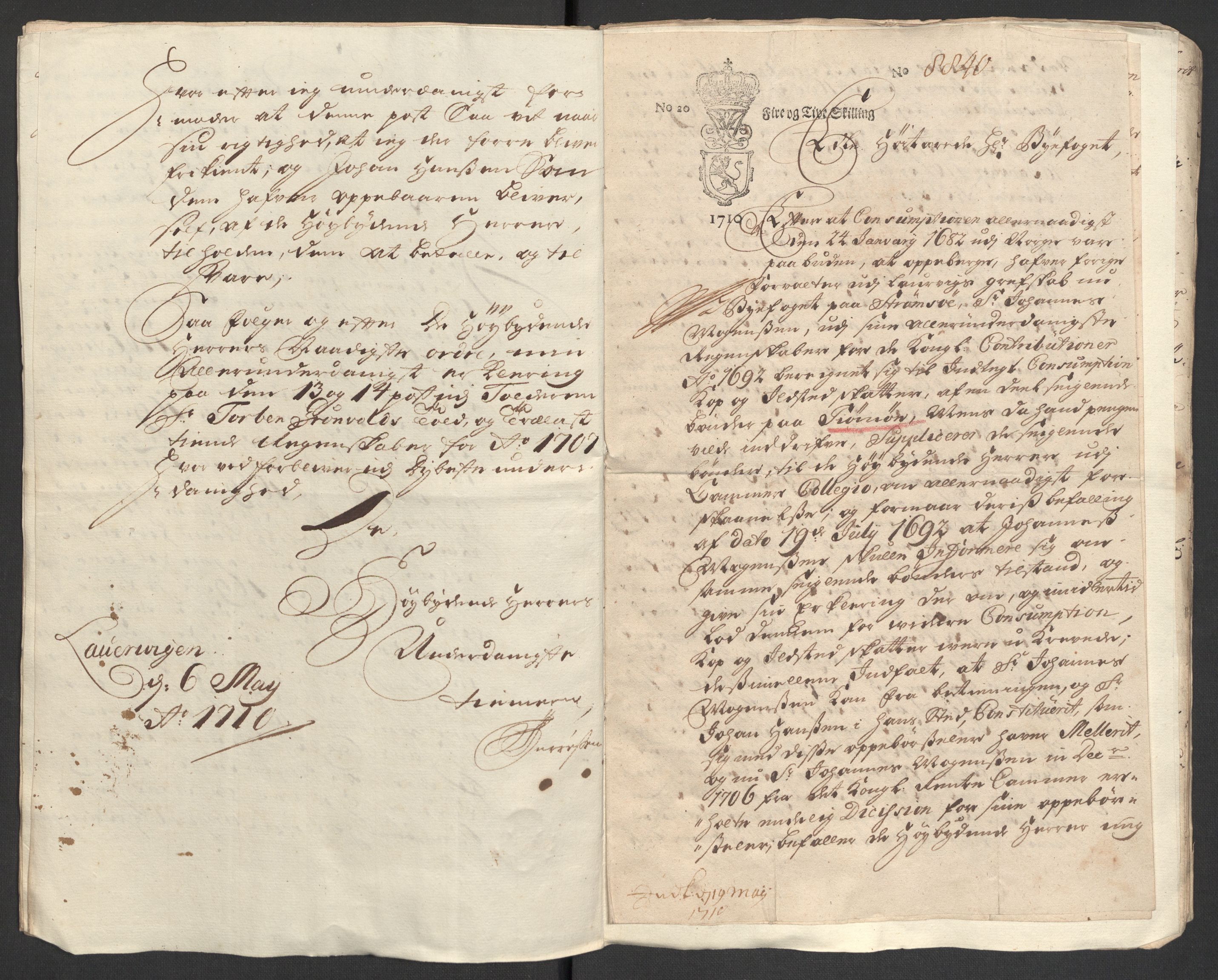 Rentekammeret inntil 1814, Reviderte regnskaper, Fogderegnskap, AV/RA-EA-4092/R33/L1979: Fogderegnskap Larvik grevskap, 1706, p. 205