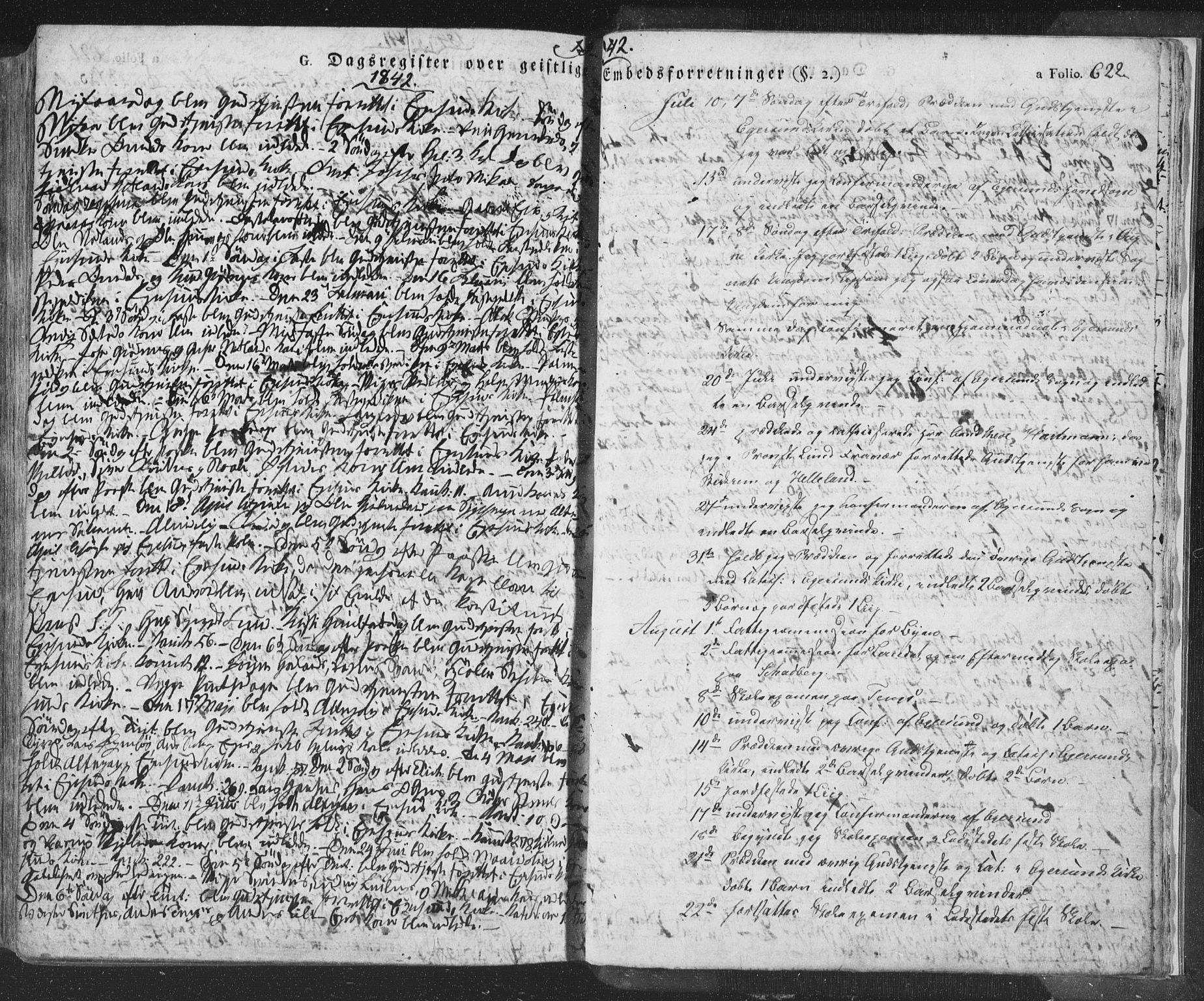 Eigersund sokneprestkontor, SAST/A-101807/S08/L0009: Parish register (official) no. A 9, 1827-1850, p. 622