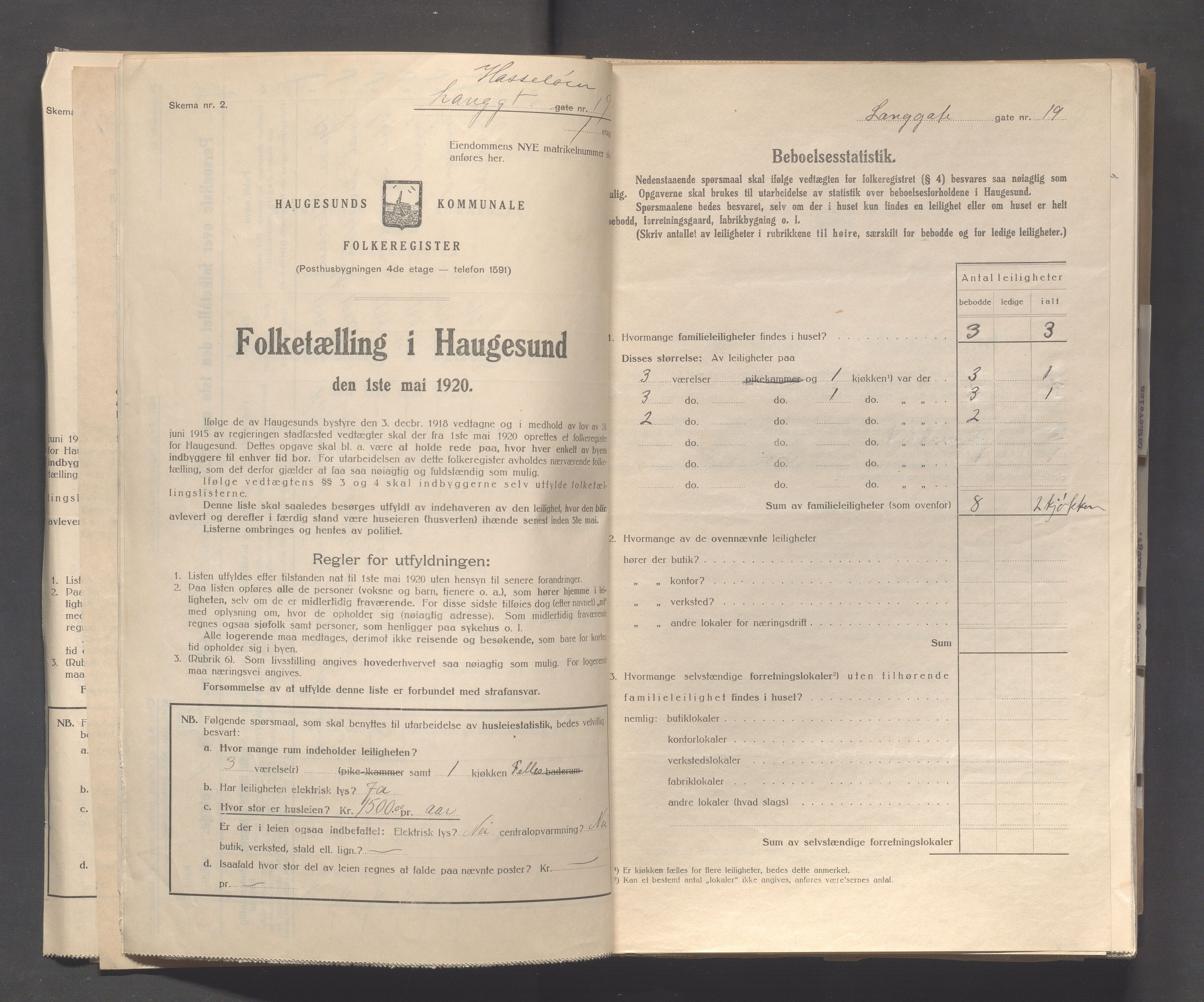 IKAR, Local census 1.5.1920 for Haugesund, 1920, p. 5998