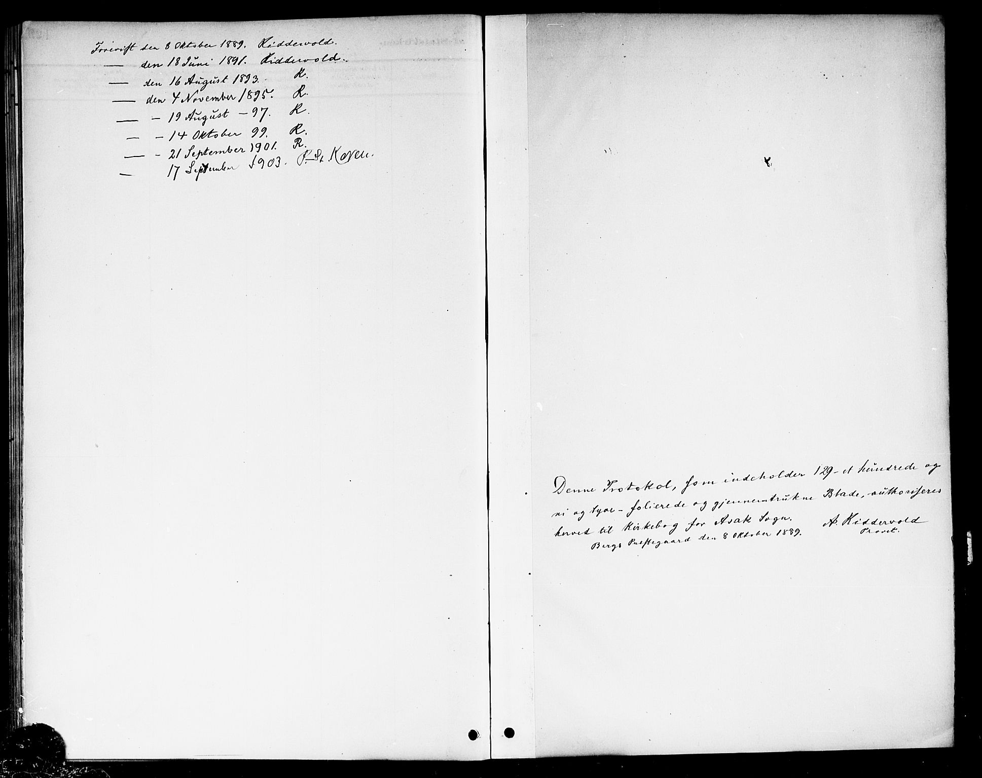 Berg prestekontor Kirkebøker, SAO/A-10902/F/Fb/L0002: Parish register (official) no. II 2, 1888-1902