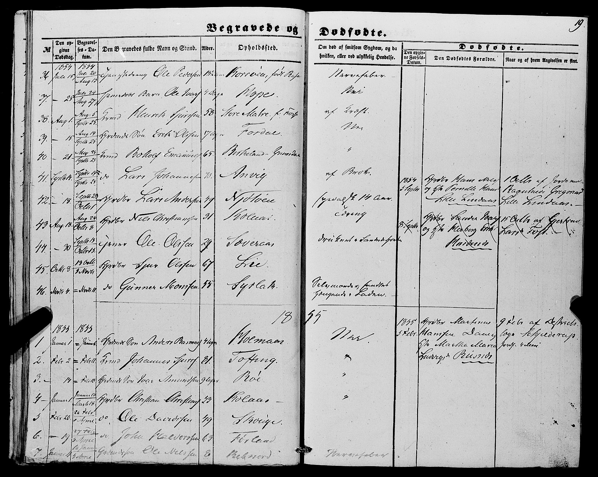 Lindås Sokneprestembete, SAB/A-76701/H/Haa: Parish register (official) no. A 15, 1848-1862, p. 19