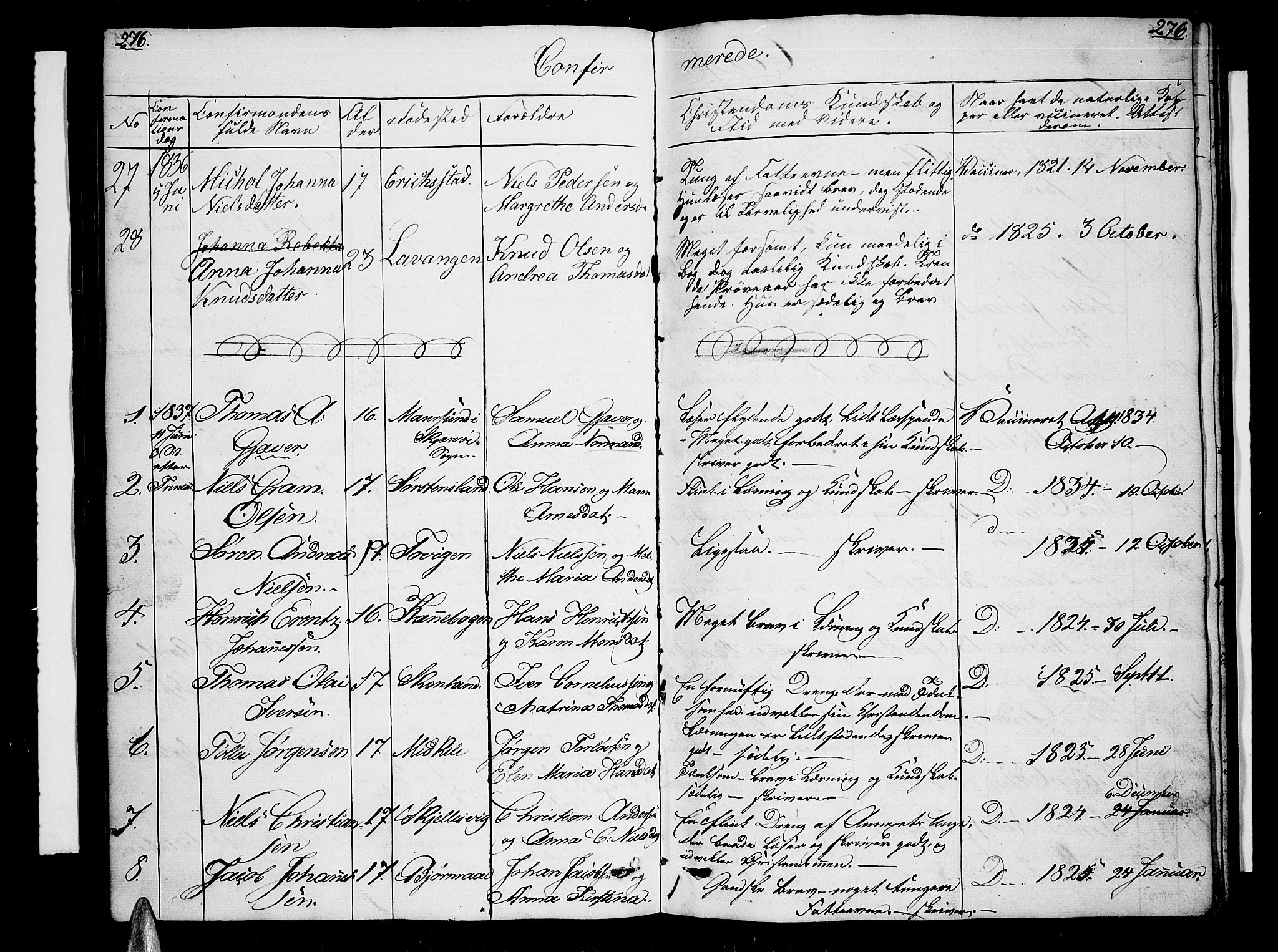 Trondenes sokneprestkontor, SATØ/S-1319/H/Hb/L0005klokker: Parish register (copy) no. 5, 1834-1845, p. 276-277