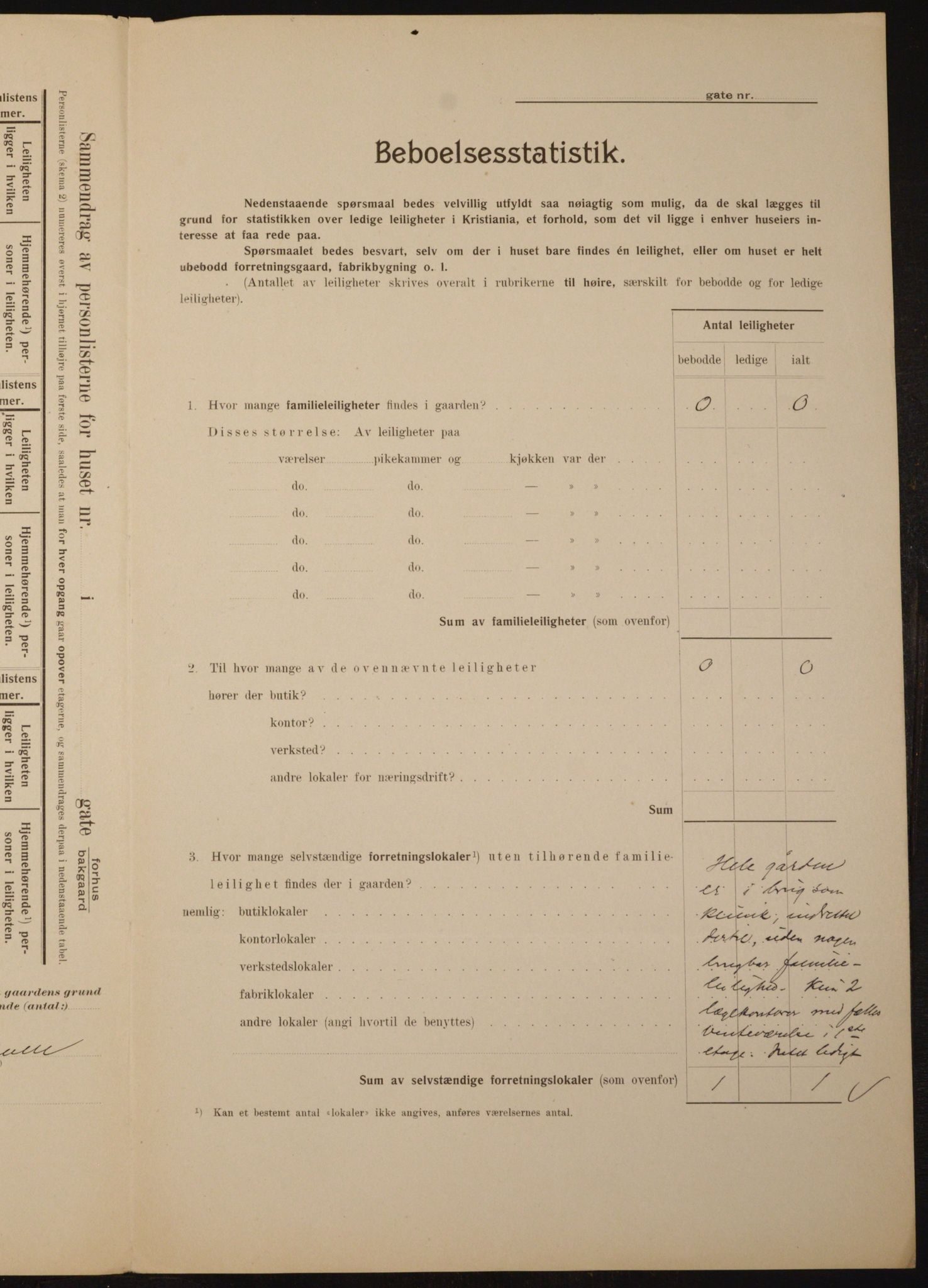 OBA, Municipal Census 1910 for Kristiania, 1910, p. 52530