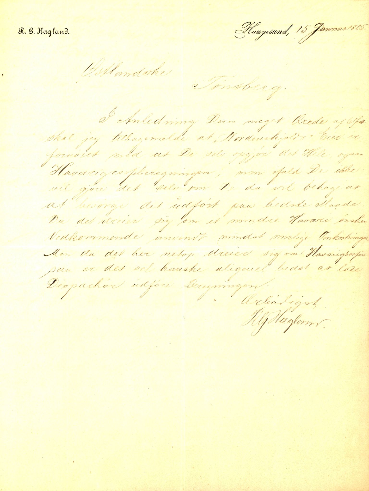 Pa 63 - Østlandske skibsassuranceforening, VEMU/A-1079/G/Ga/L0017/0006: Havaridokumenter / Nordenskjold, Professor Mohn, Protector, Orient, Elida, 1884, p. 2