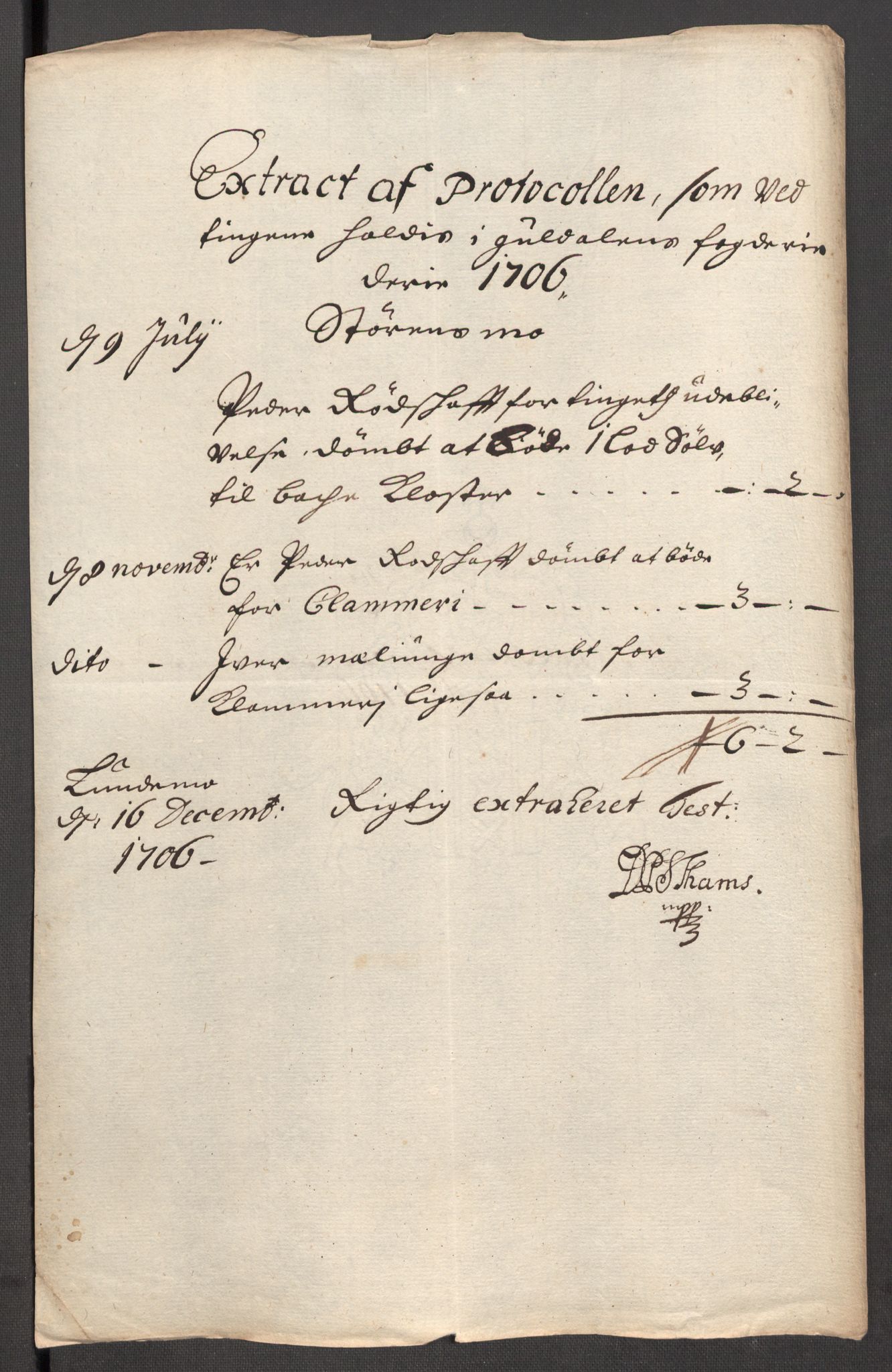 Rentekammeret inntil 1814, Reviderte regnskaper, Fogderegnskap, AV/RA-EA-4092/R60/L3956: Fogderegnskap Orkdal og Gauldal, 1706, p. 333