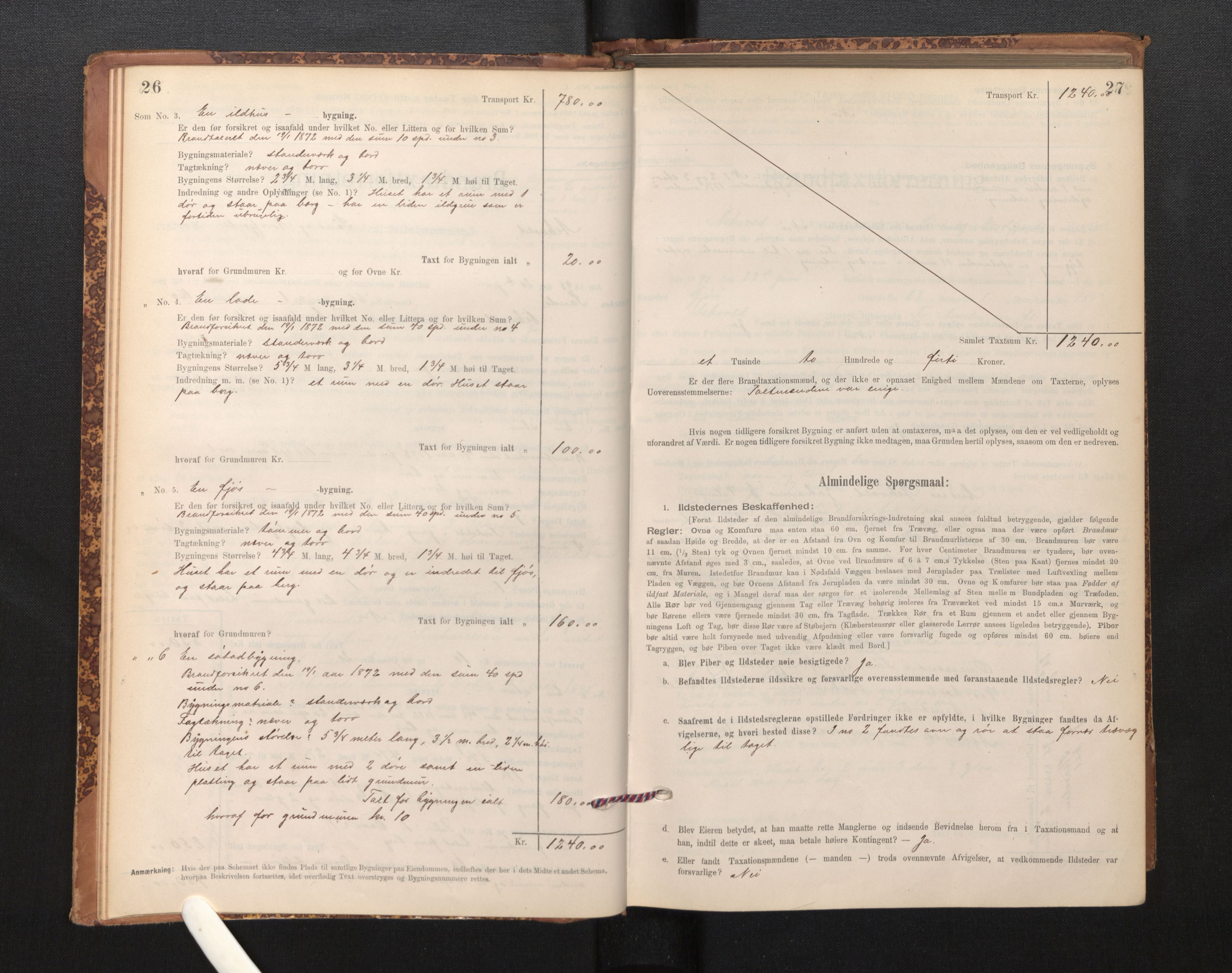 Lensmannen i Askvoll, AV/SAB-A-26301/0012/L0004: Branntakstprotokoll, skjematakst og liste over branntakstmenn, 1895-1932, p. 26-27