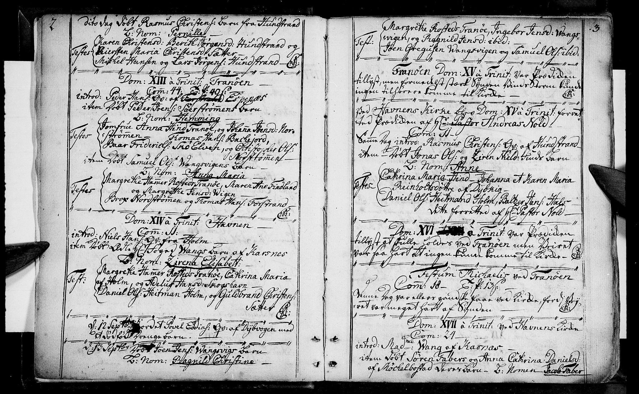 Tranøy sokneprestkontor, AV/SATØ-S-1313/I/Ia/Iaa/L0001kirke: Parish register (official) no. 1, 1757-1773, p. 2-3