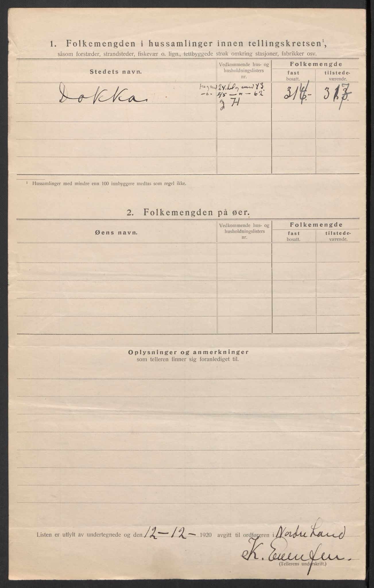 SAH, 1920 census for Nordre Land, 1920, p. 22