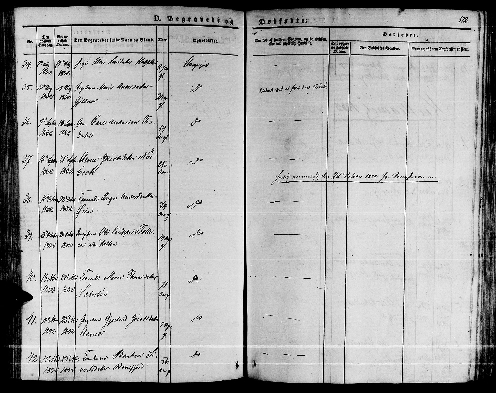Ministerialprotokoller, klokkerbøker og fødselsregistre - Møre og Romsdal, AV/SAT-A-1454/592/L1024: Parish register (official) no. 592A03 /1, 1831-1849, p. 512