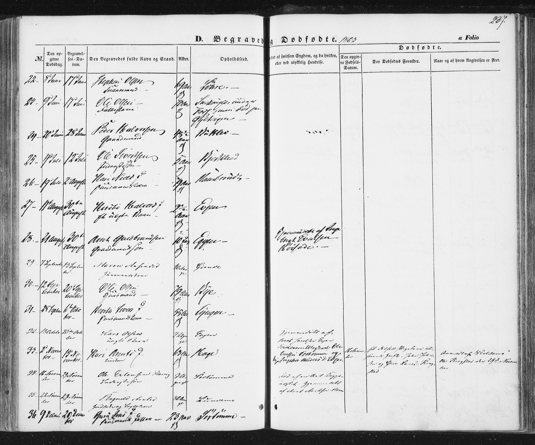 Ministerialprotokoller, klokkerbøker og fødselsregistre - Sør-Trøndelag, SAT/A-1456/692/L1103: Parish register (official) no. 692A03, 1849-1870, p. 237