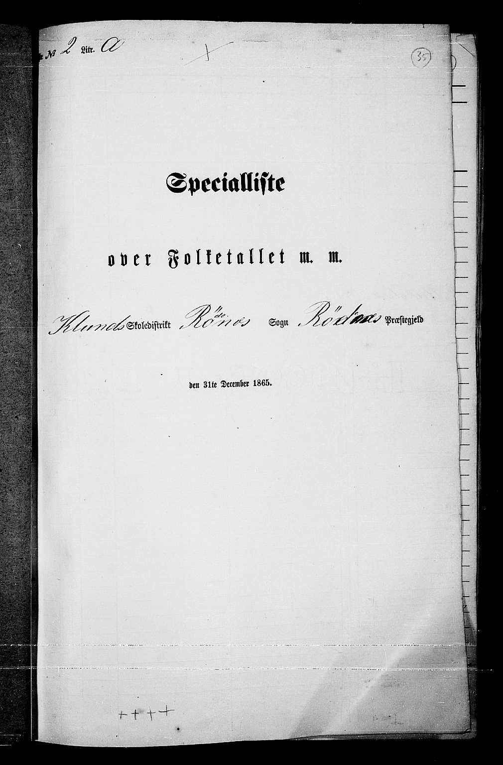 RA, 1865 census for Rødenes, 1865, p. 31