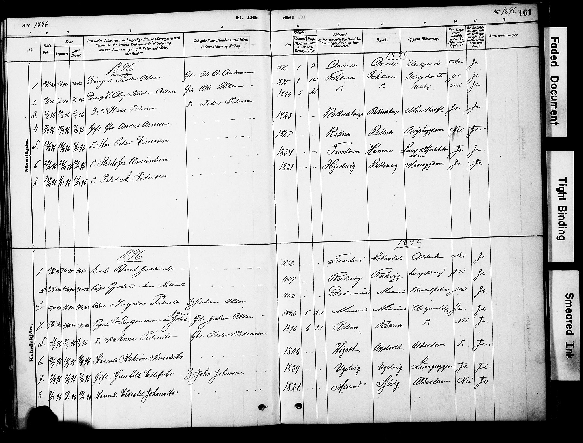 Ministerialprotokoller, klokkerbøker og fødselsregistre - Møre og Romsdal, AV/SAT-A-1454/563/L0736: Parish register (official) no. 563A01, 1878-1903, p. 161