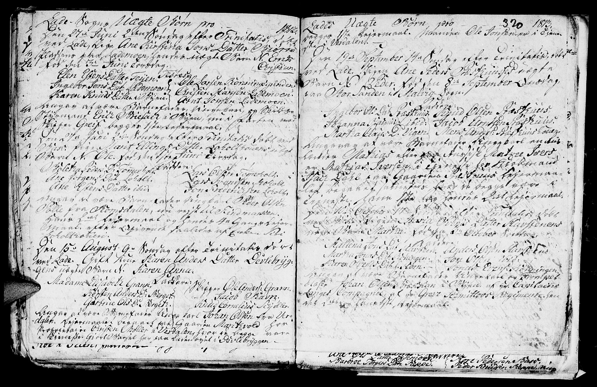 Ministerialprotokoller, klokkerbøker og fødselsregistre - Sør-Trøndelag, SAT/A-1456/606/L0305: Parish register (copy) no. 606C01, 1757-1819, p. 320