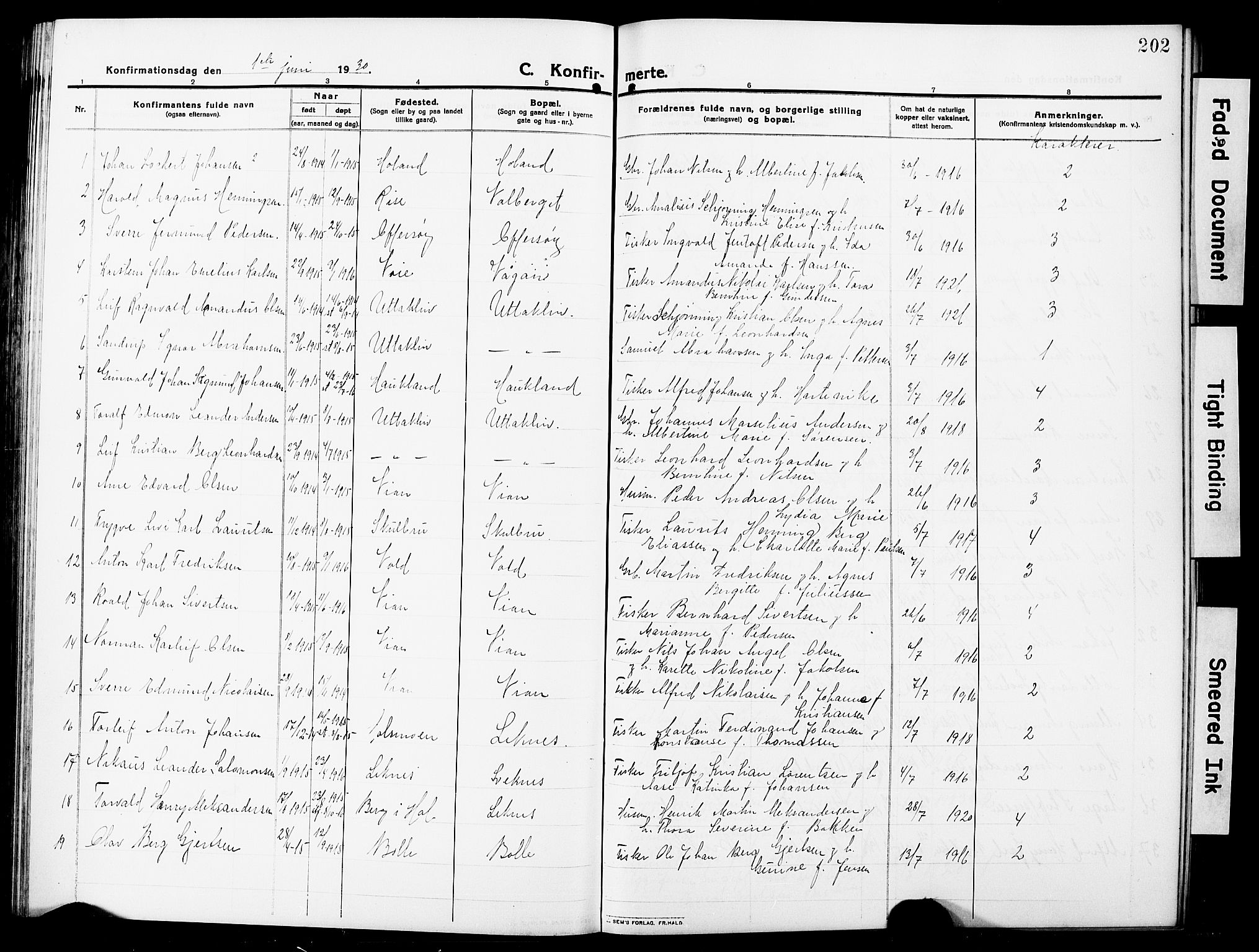 Ministerialprotokoller, klokkerbøker og fødselsregistre - Nordland, SAT/A-1459/881/L1169: Parish register (copy) no. 881C06, 1912-1930, p. 202