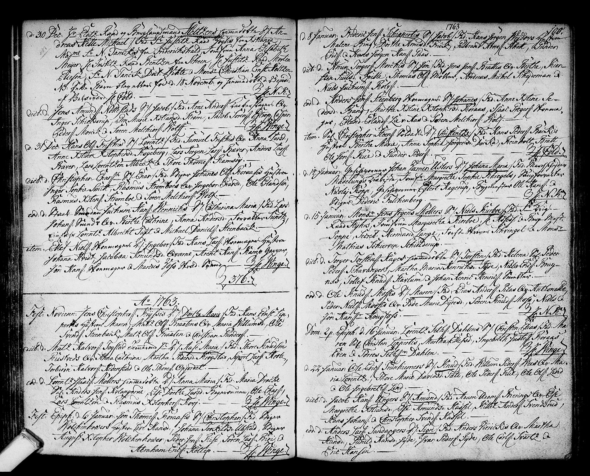 Kongsberg kirkebøker, SAKO/A-22/F/Fa/L0004: Parish register (official) no. I 4, 1756-1768, p. 100
