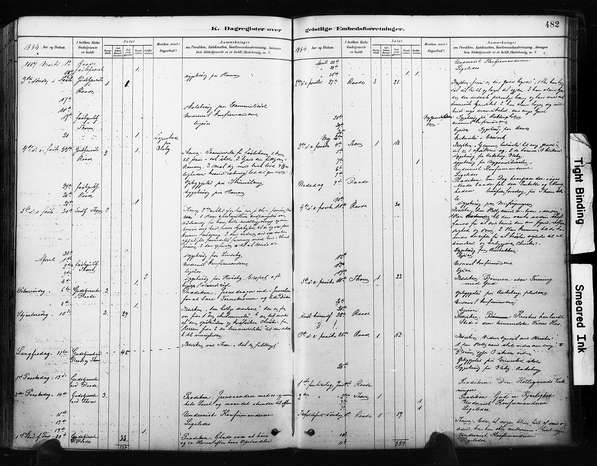 Råde prestekontor kirkebøker, AV/SAO-A-2009/F/Fa/L0007: Parish register (official) no. 7, 1878-1902, p. 482