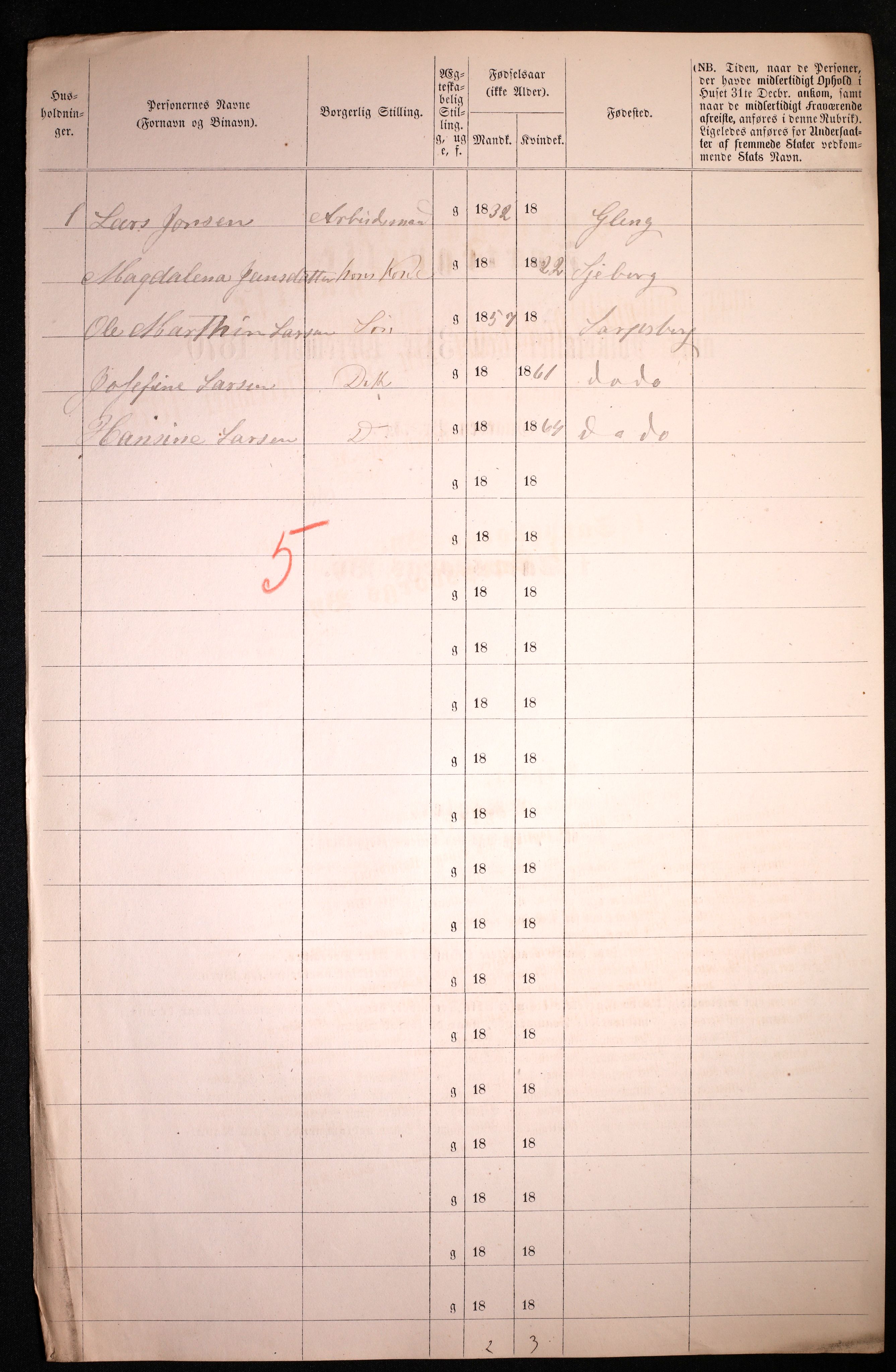 RA, 1870 census for 0102 Sarpsborg, 1870, p. 294