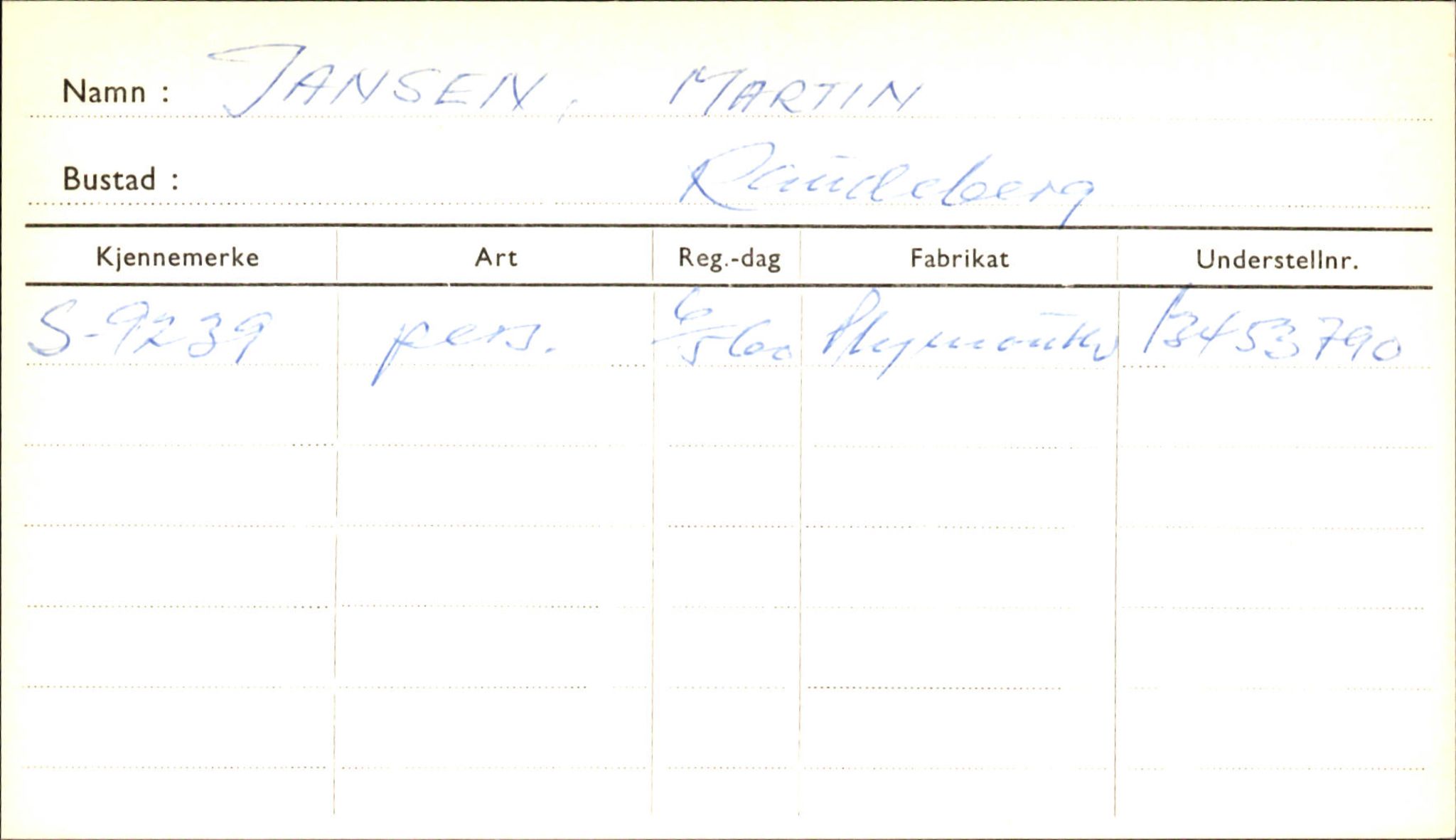 Statens vegvesen, Sogn og Fjordane vegkontor, SAB/A-5301/4/F/L0001A: Eigarregister Fjordane til 1.6.1961, 1930-1961, p. 935