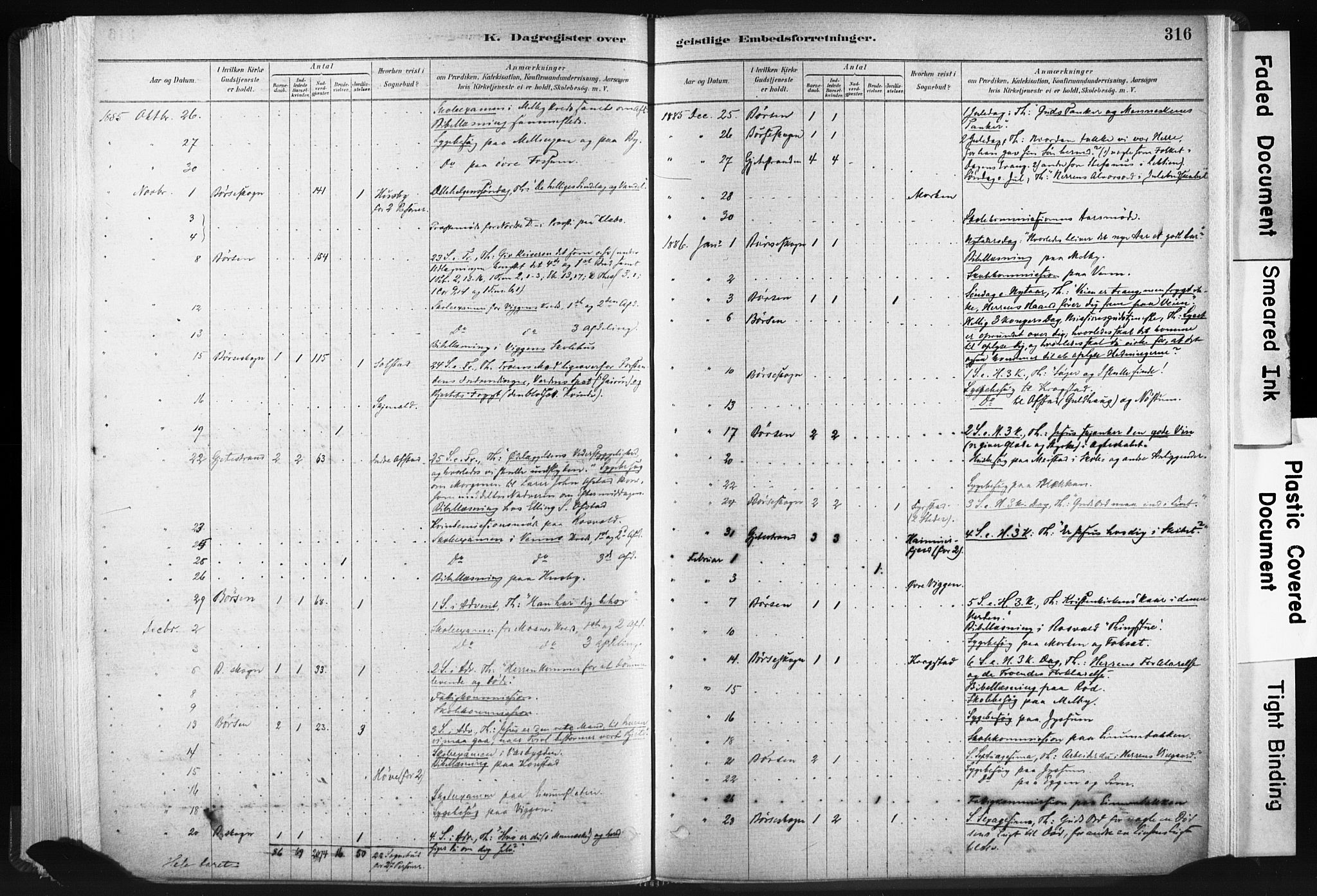 Ministerialprotokoller, klokkerbøker og fødselsregistre - Sør-Trøndelag, SAT/A-1456/665/L0773: Parish register (official) no. 665A08, 1879-1905, p. 316