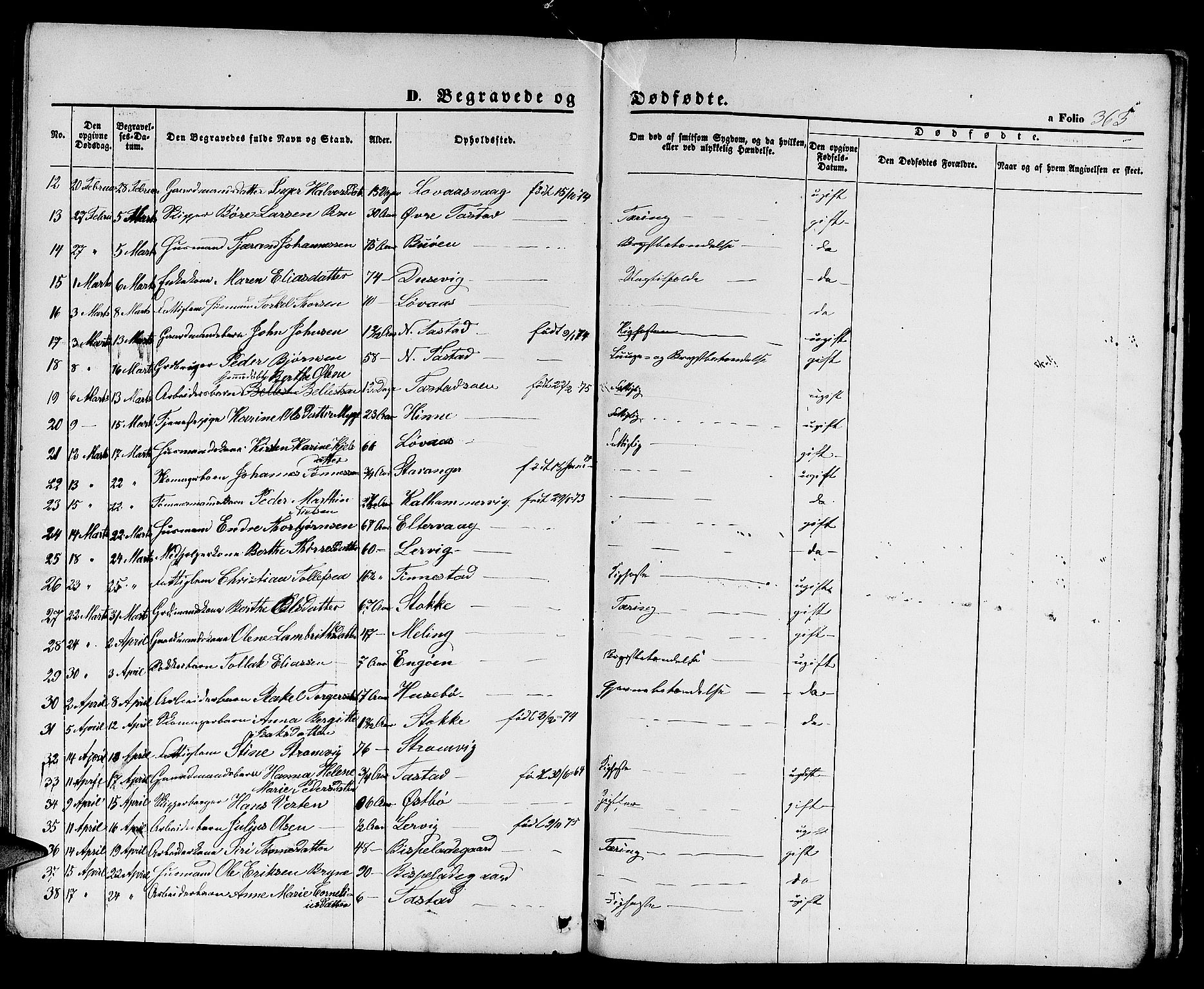 Hetland sokneprestkontor, SAST/A-101826/30/30BB/L0003: Parish register (copy) no. B 3, 1863-1877, p. 363