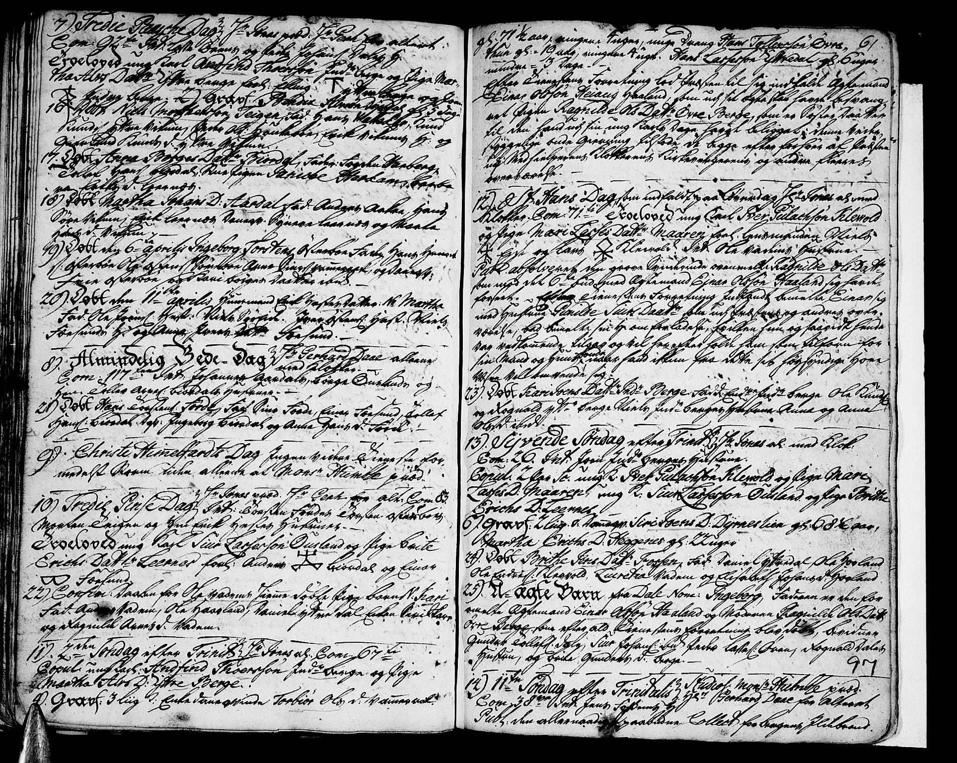 Vik sokneprestembete, SAB/A-81501: Parish register (official) no. A 3 /3, 1755-1771, p. 97