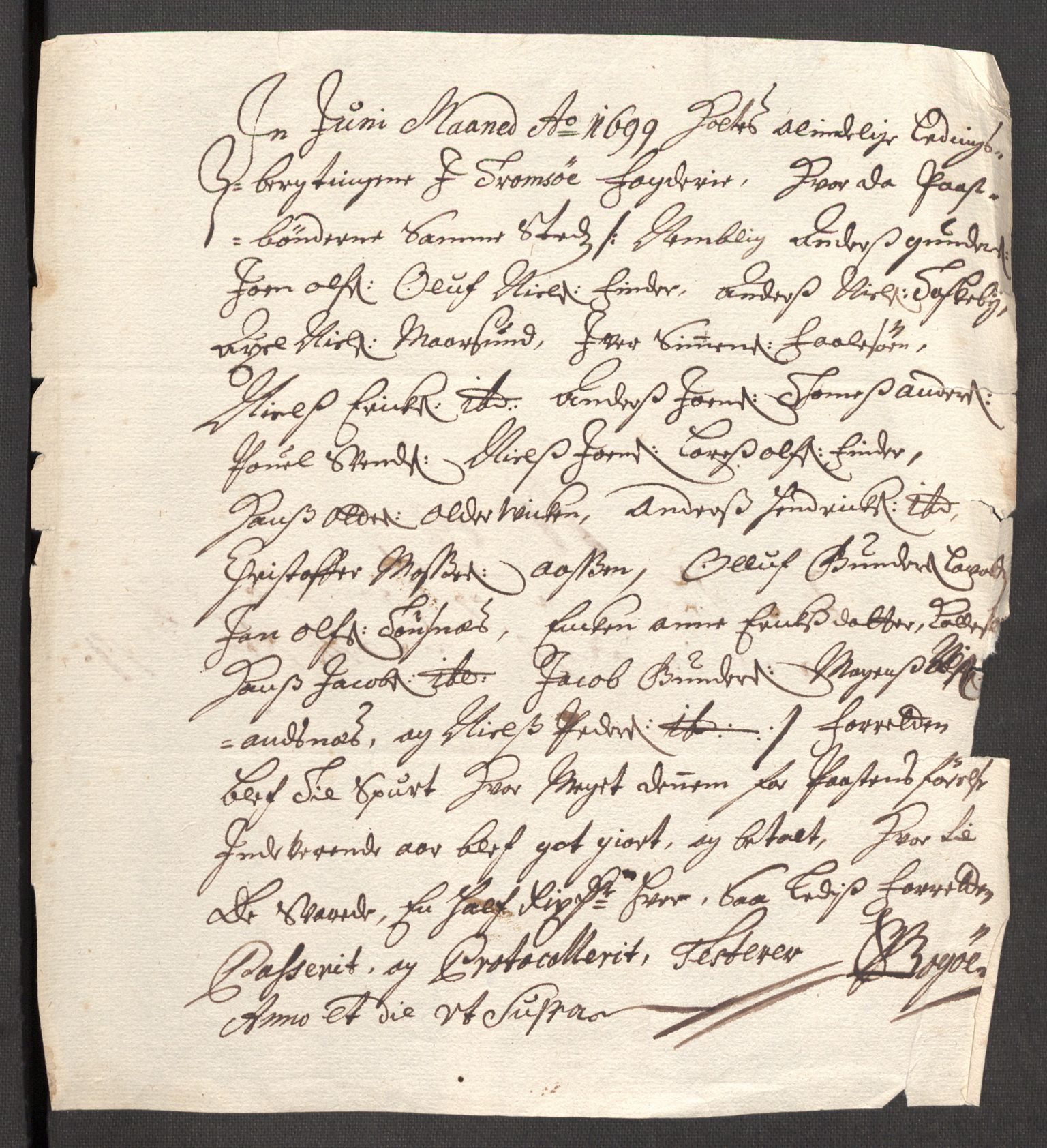 Rentekammeret inntil 1814, Reviderte regnskaper, Fogderegnskap, RA/EA-4092/R68/L4754: Fogderegnskap Senja og Troms, 1697-1699, p. 374