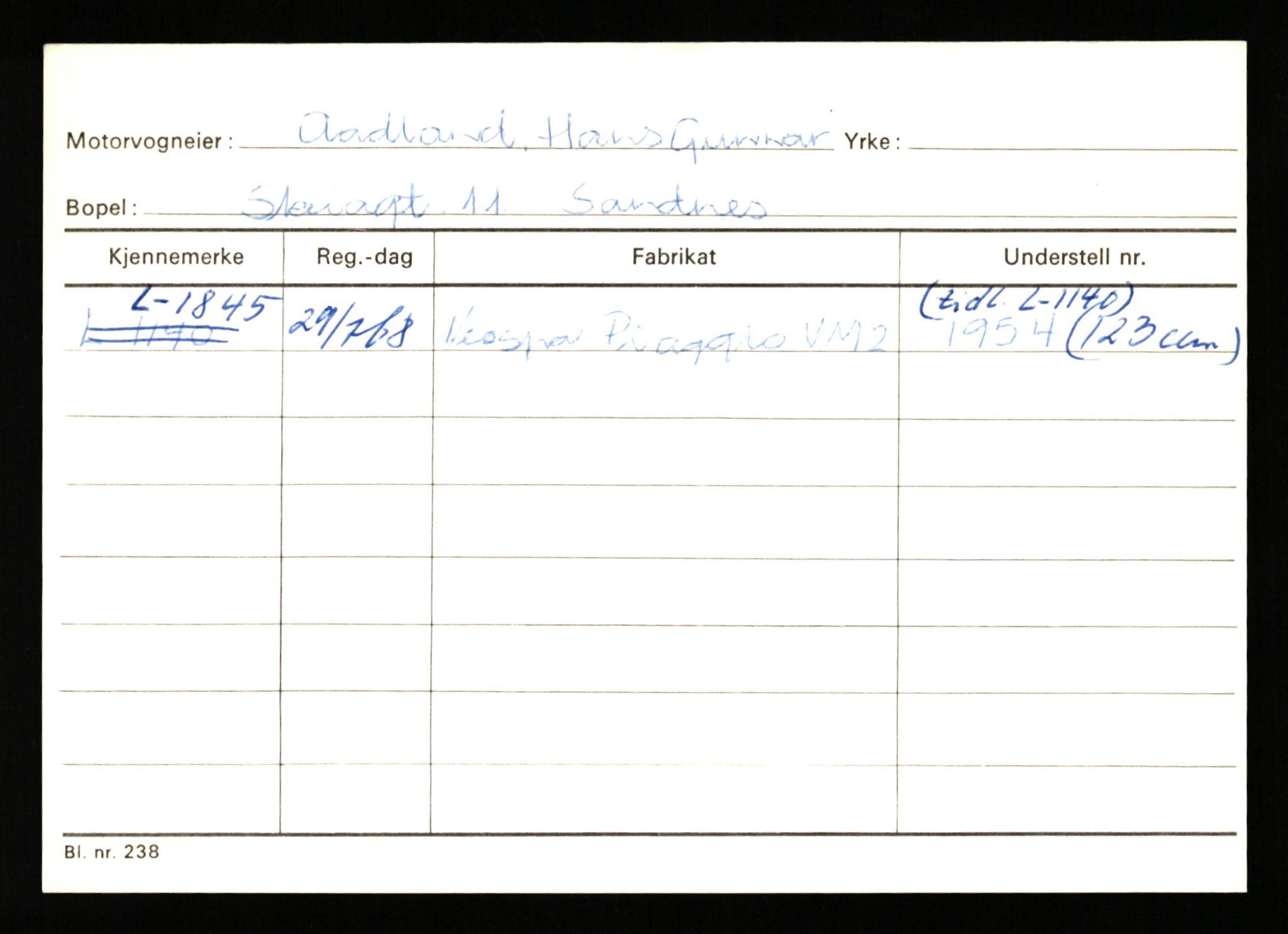 Stavanger trafikkstasjon, AV/SAST-A-101942/0/H/L0044: Øksna - Åmo, 1930-1971, p. 2132