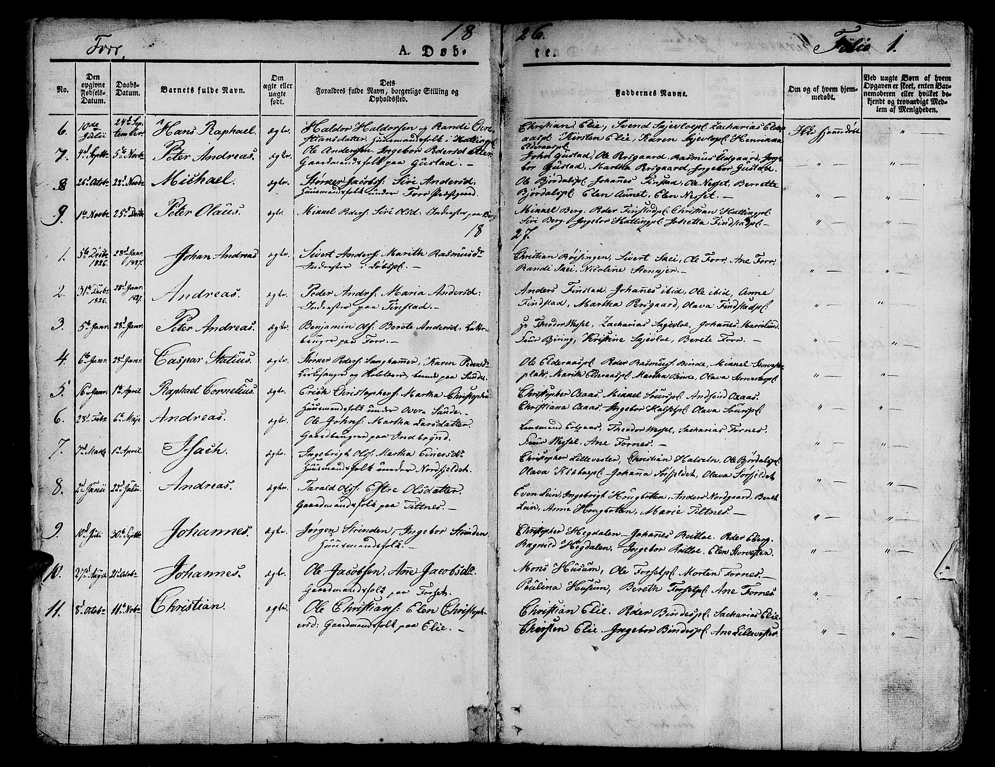 Ministerialprotokoller, klokkerbøker og fødselsregistre - Nord-Trøndelag, SAT/A-1458/746/L0445: Parish register (official) no. 746A04, 1826-1846, p. 1