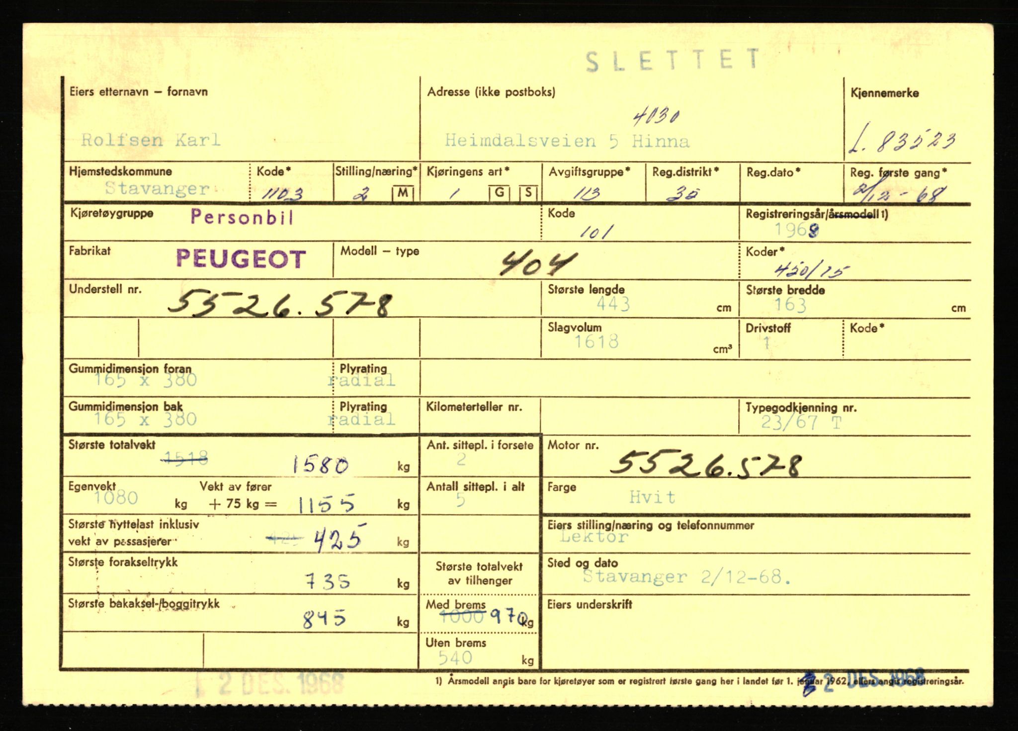 Stavanger trafikkstasjon, AV/SAST-A-101942/0/F/L0072: L-82200 - L-84099, 1930-1971, p. 1589