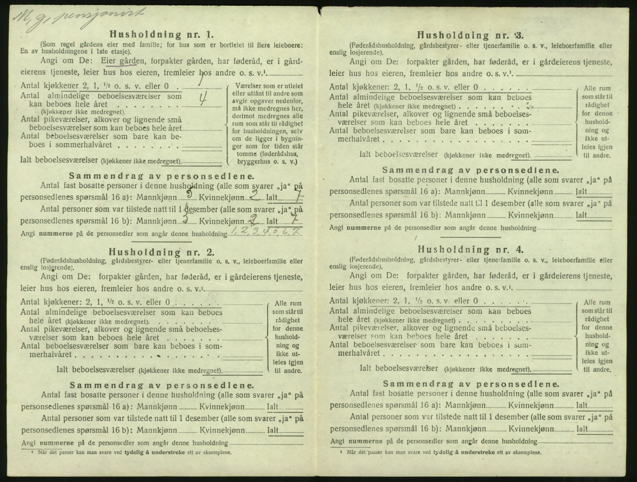 SAST, 1920 census for Mosterøy, 1920, p. 519