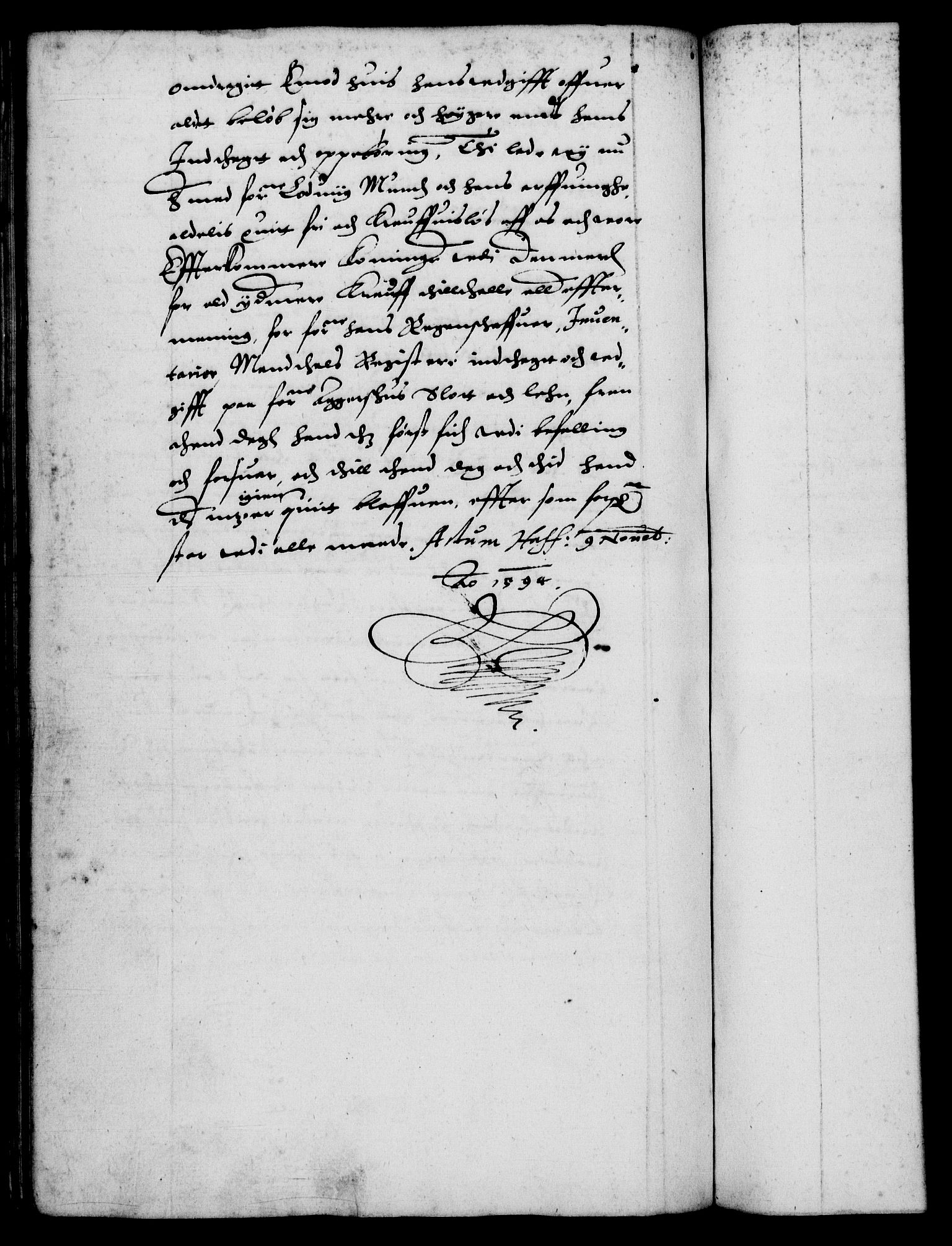 Danske Kanselli 1572-1799, AV/RA-EA-3023/F/Fc/Fca/Fcaa/L0002: Norske registre (mikrofilm), 1588-1596, p. 243b