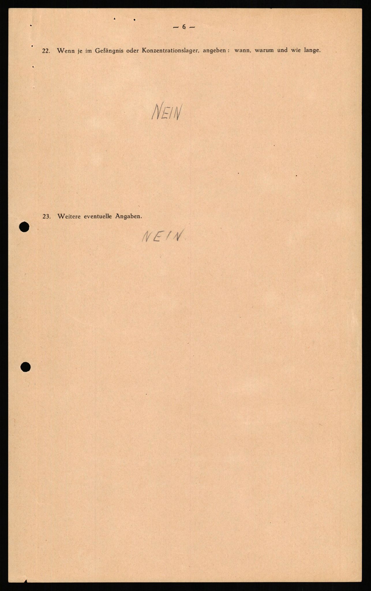 Forsvaret, Forsvarets overkommando II, RA/RAFA-3915/D/Db/L0017: CI Questionaires. Tyske okkupasjonsstyrker i Norge. Tyskere., 1945-1946, p. 436