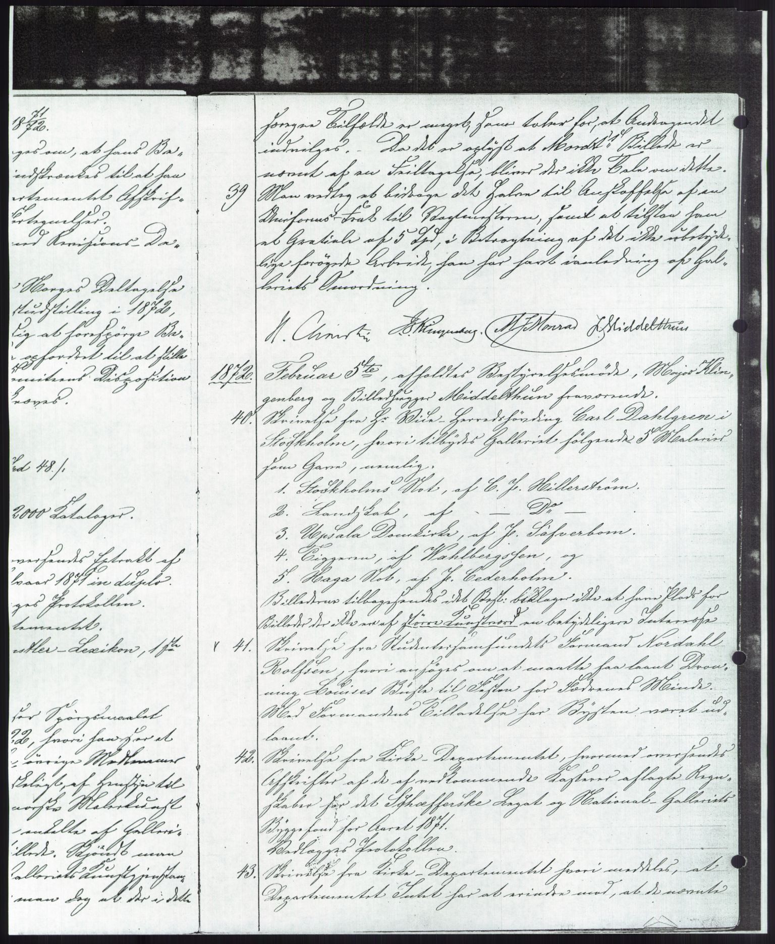 Nasjonalgalleriet, NMFK/NG-1000/A/Aa/L0001: Forhandlingsprotokoll 1869-1877, 1869-1877, p. 28