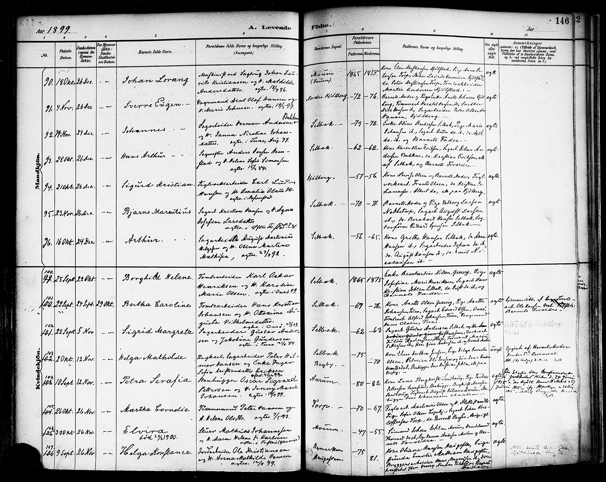 Borge prestekontor Kirkebøker, SAO/A-10903/F/Fa/L0008: Parish register (official) no. I 8A, 1887-1902, p. 146