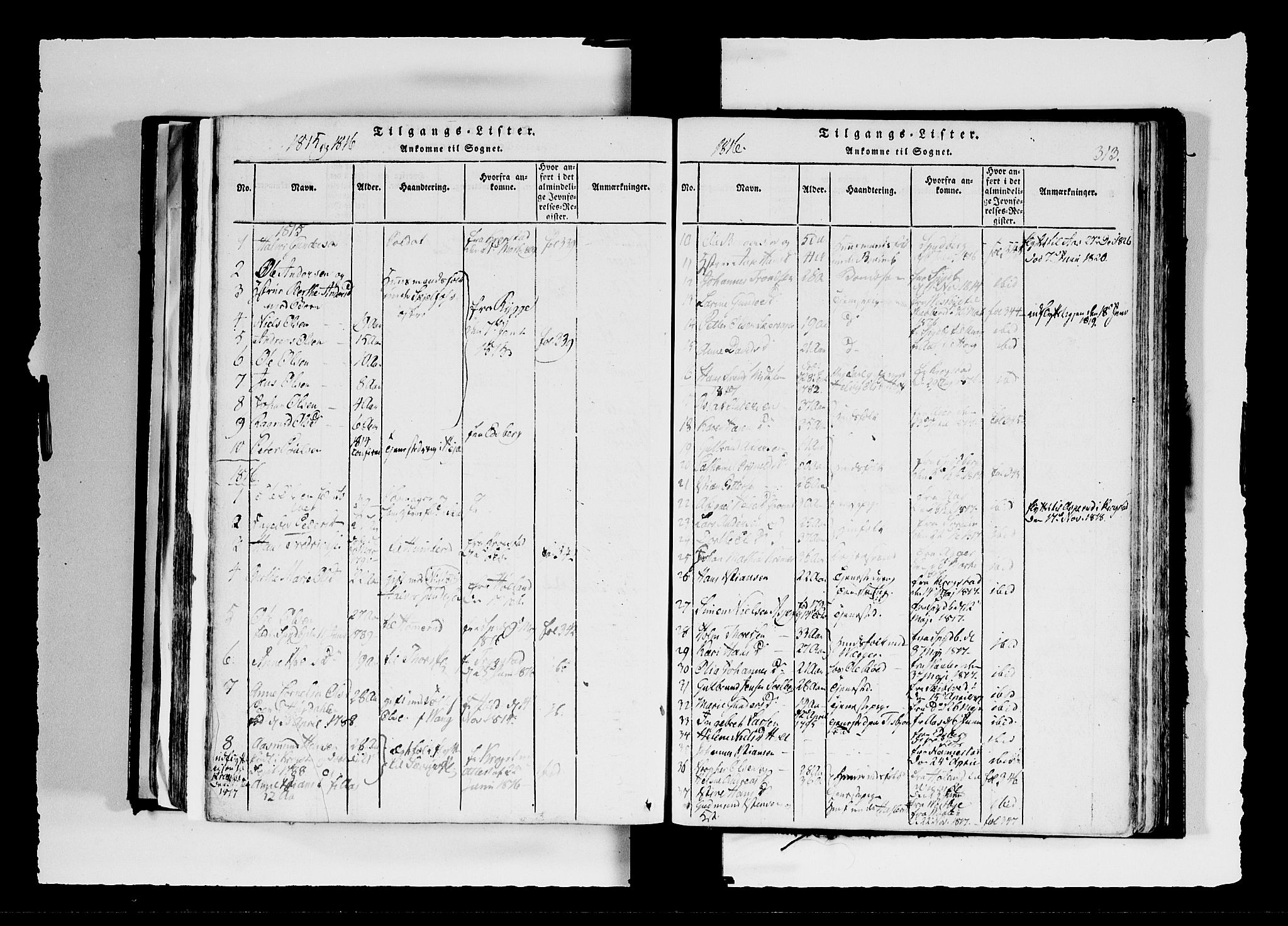 Hobøl prestekontor Kirkebøker, AV/SAO-A-2002/F/Fa/L0002: Parish register (official) no. I 2, 1814-1841, p. 313