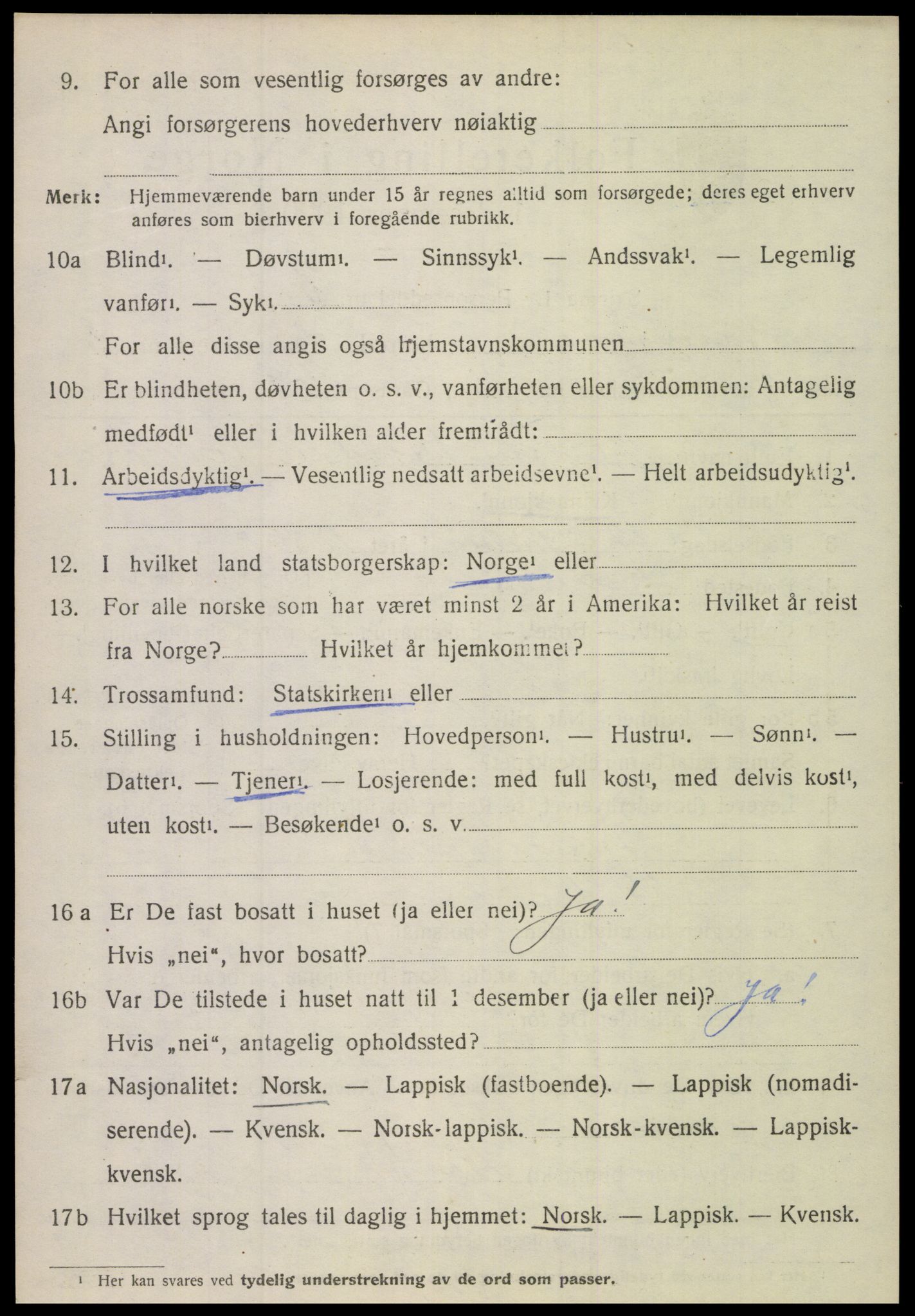 SAT, 1920 census for Hamarøy, 1920, p. 3681