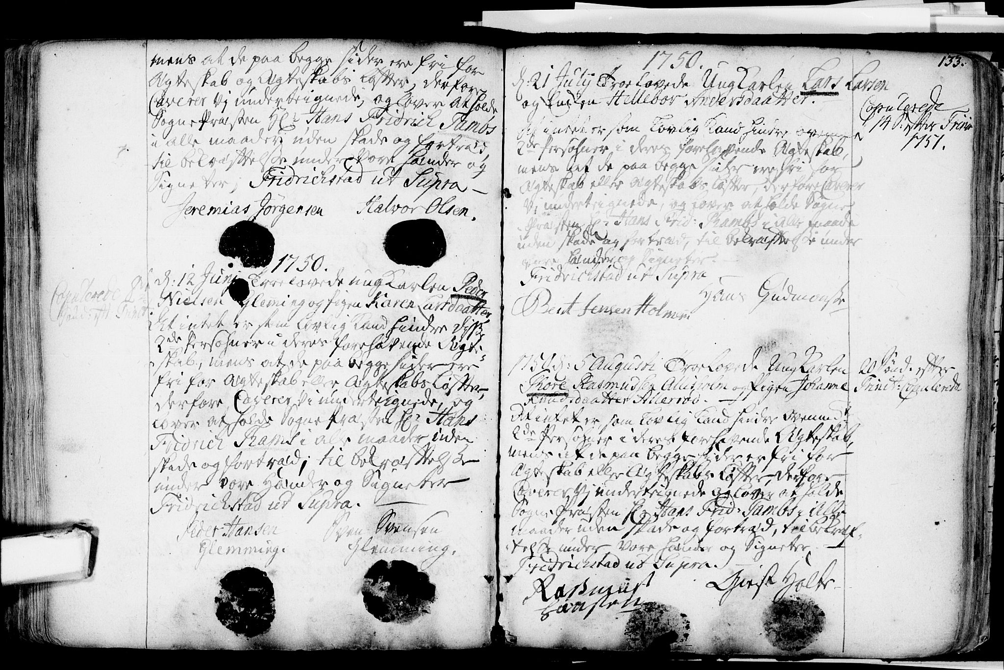 Glemmen prestekontor Kirkebøker, AV/SAO-A-10908/F/Fa/L0001: Parish register (official) no. 1, 1733-1759, p. 133