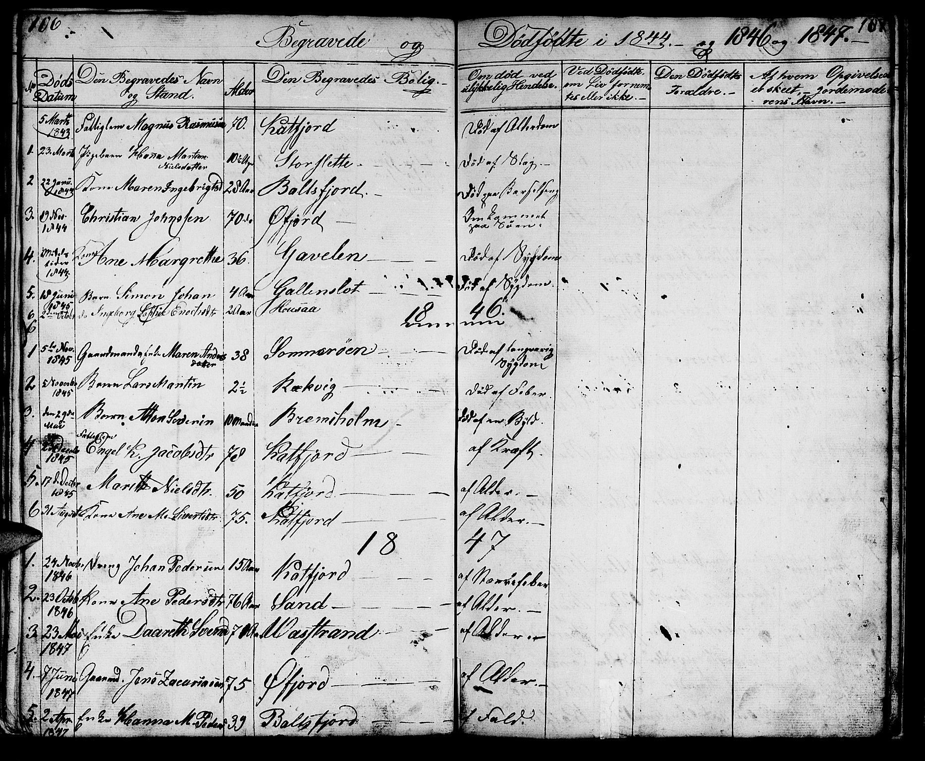 Lenvik sokneprestembete, SATØ/S-1310/H/Ha/Hab/L0018klokker: Parish register (copy) no. 18, 1838-1854, p. 106-107