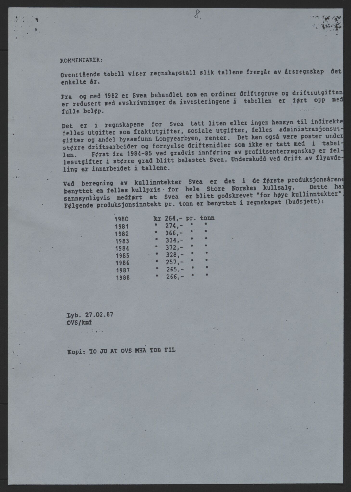 Store Norske Spitsbergen Kulkompani A/S, AV/SATØ-P-0073/09/A/Ab/Aba/L0003: Styreprotokoll 8, 1987-1994